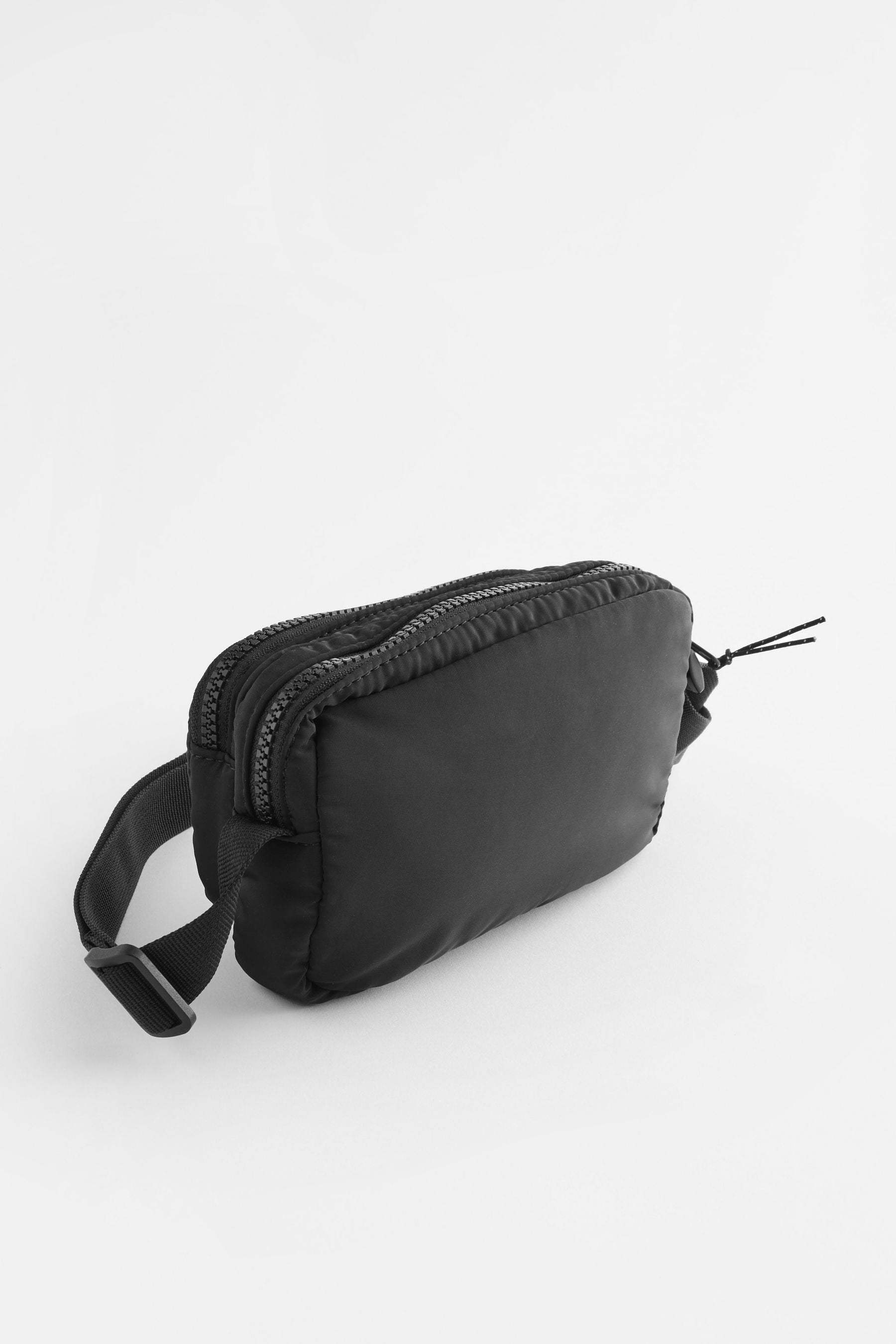 Black Quilted Cross-Body Bag