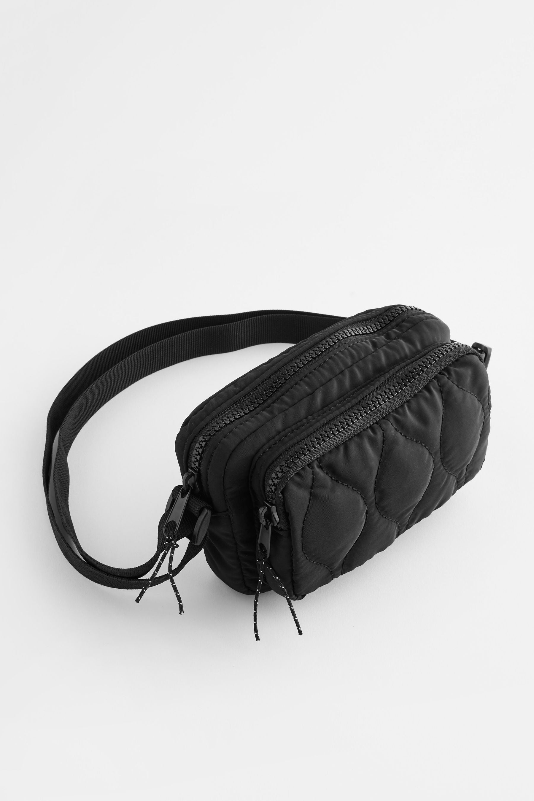 Black Quilted Cross-Body Bag