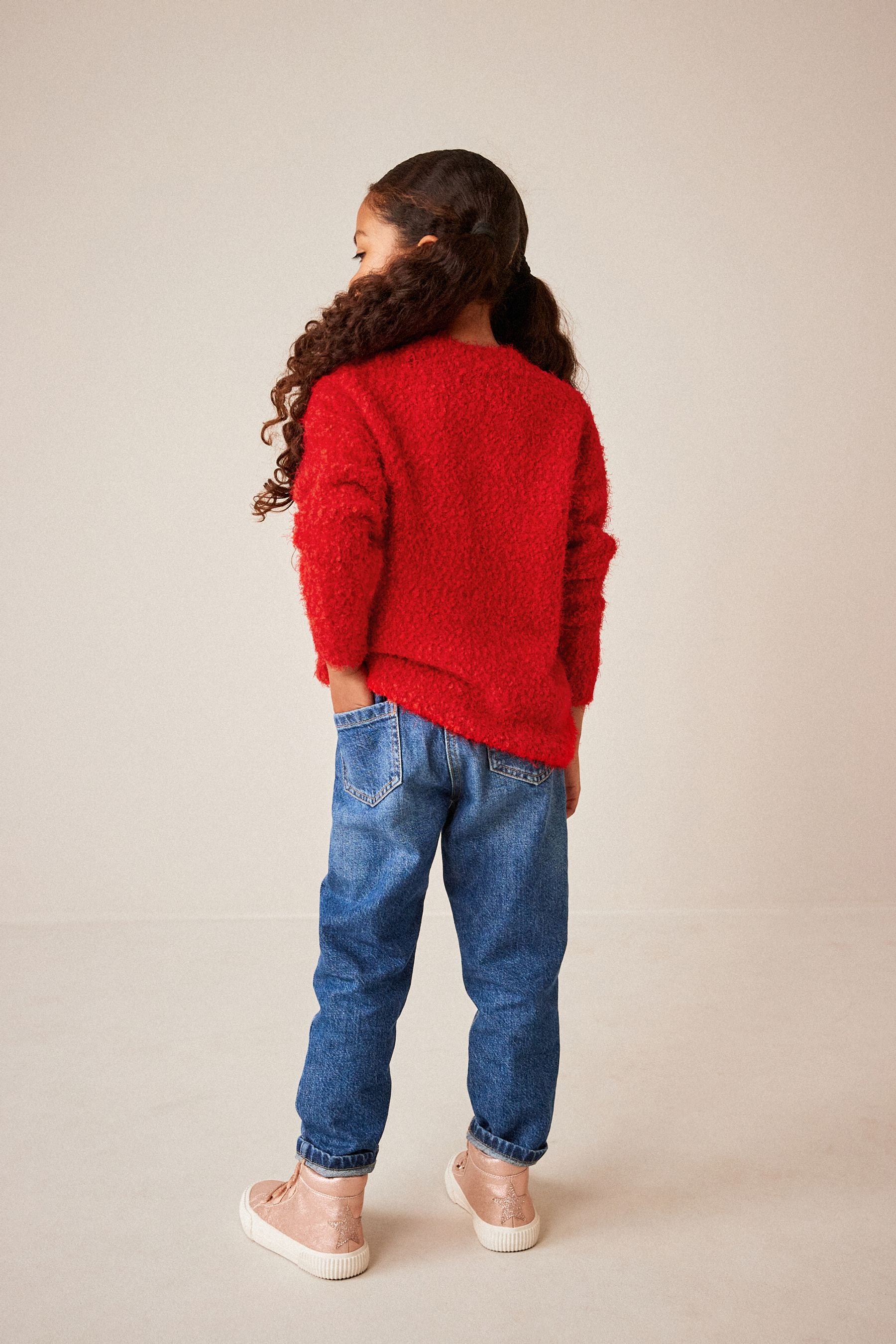 Red Reindeer Christmas Jumper (3-16yrs)