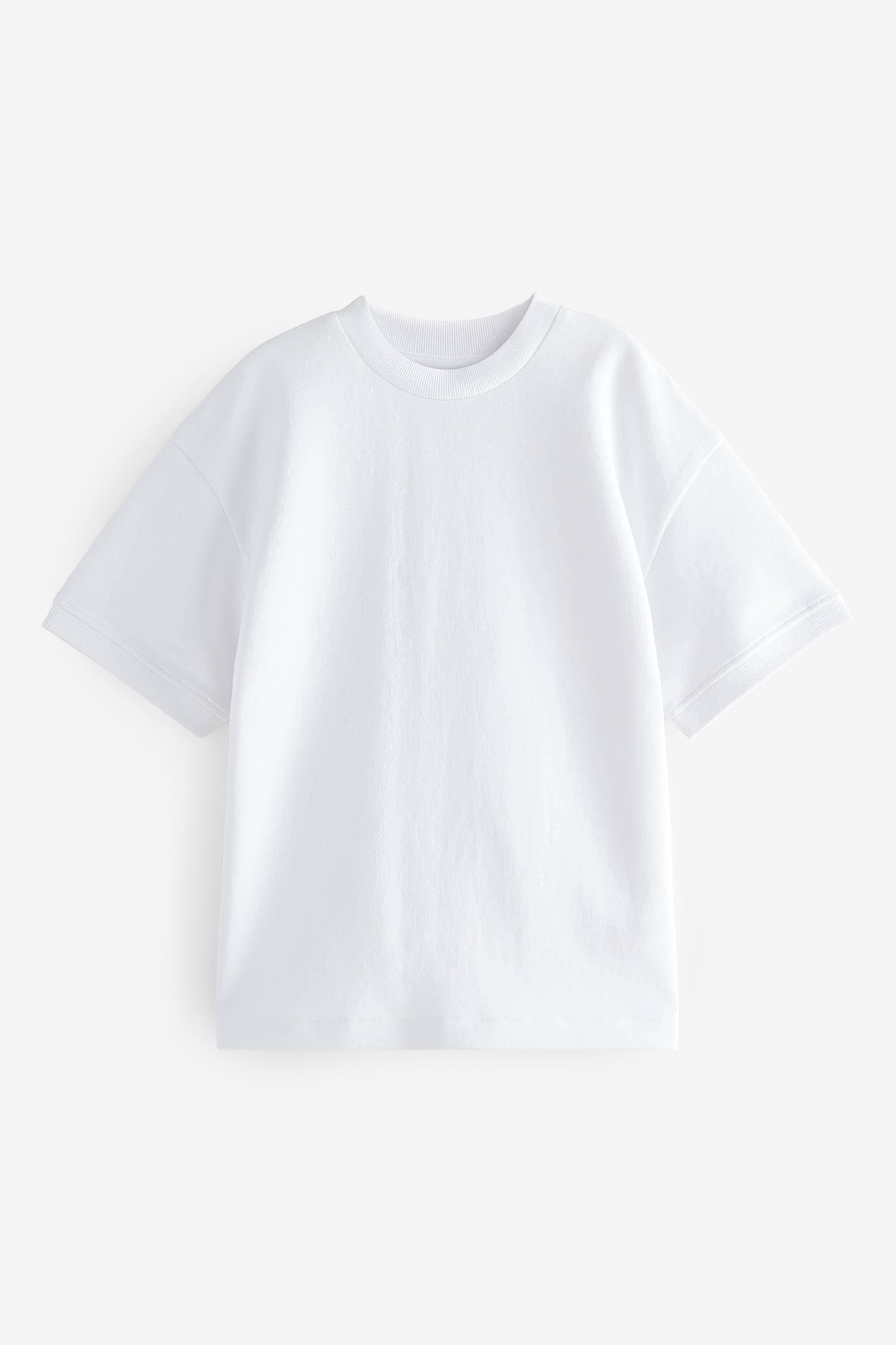 White Relaxed Fit Heavyweight T-Shirt (3-16yrs)