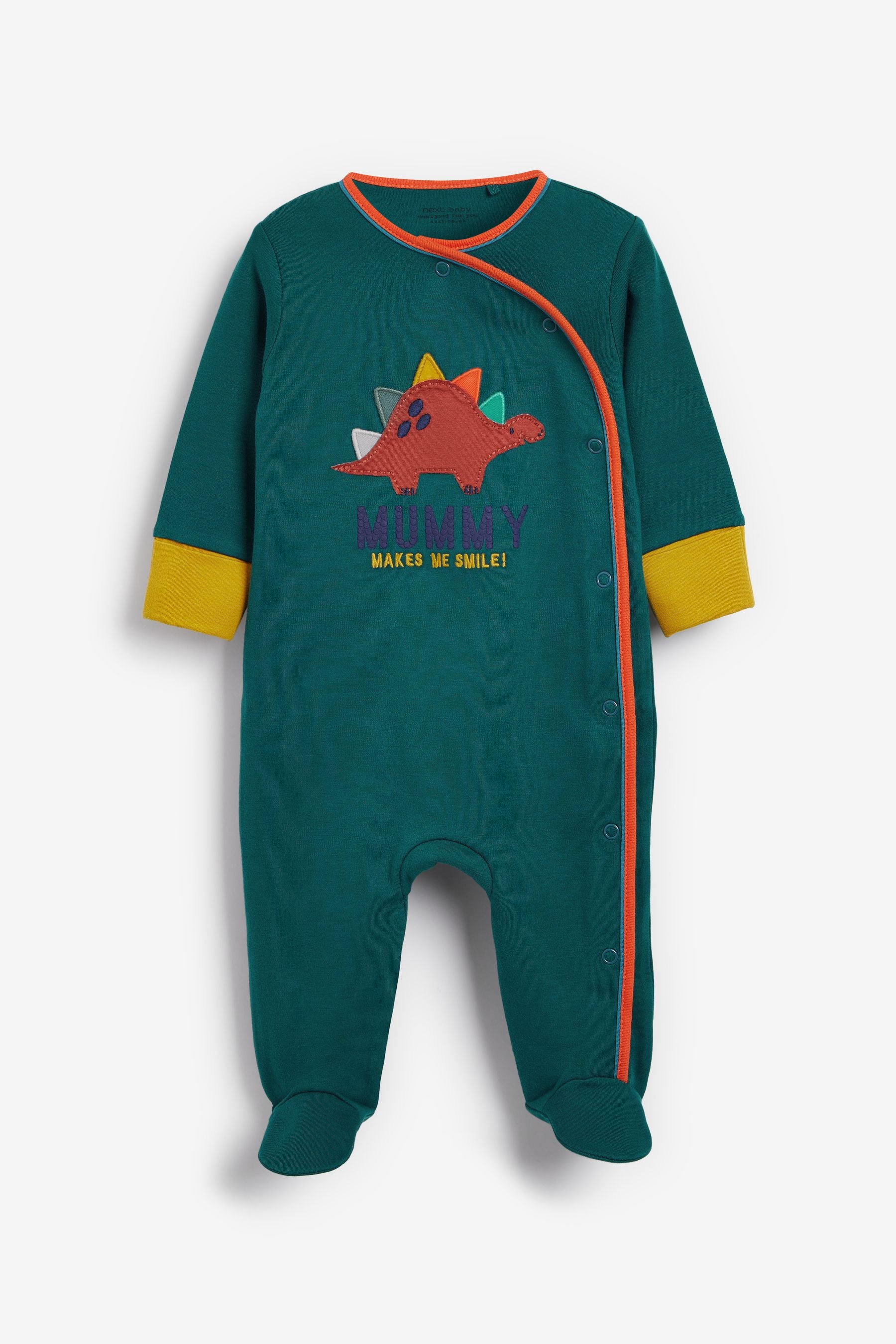 Blue Mummy Dinosaur Single Sleepsuit (0-2yrs)