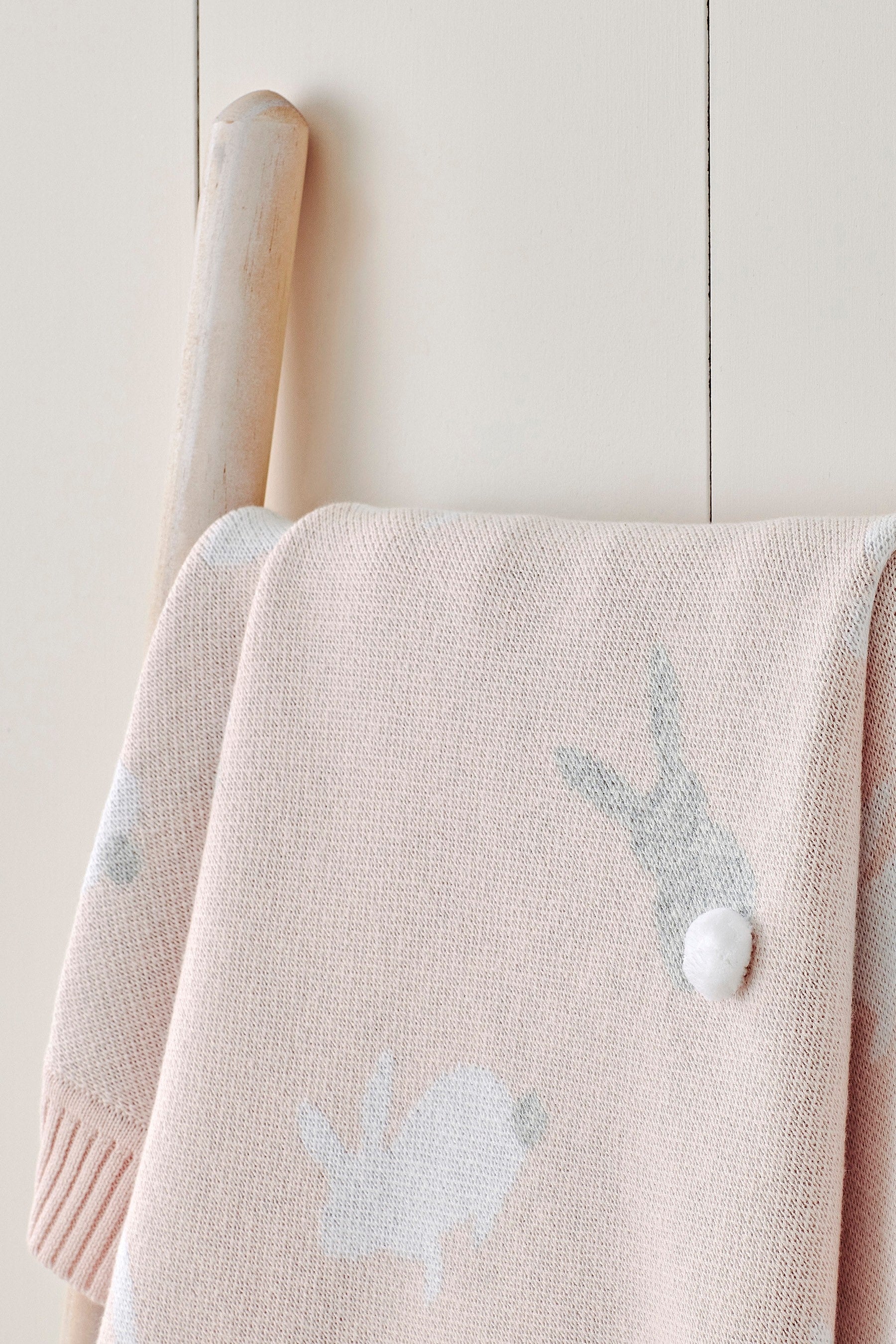 Pink The White Company Kids Pink Bunny Baby Blanket