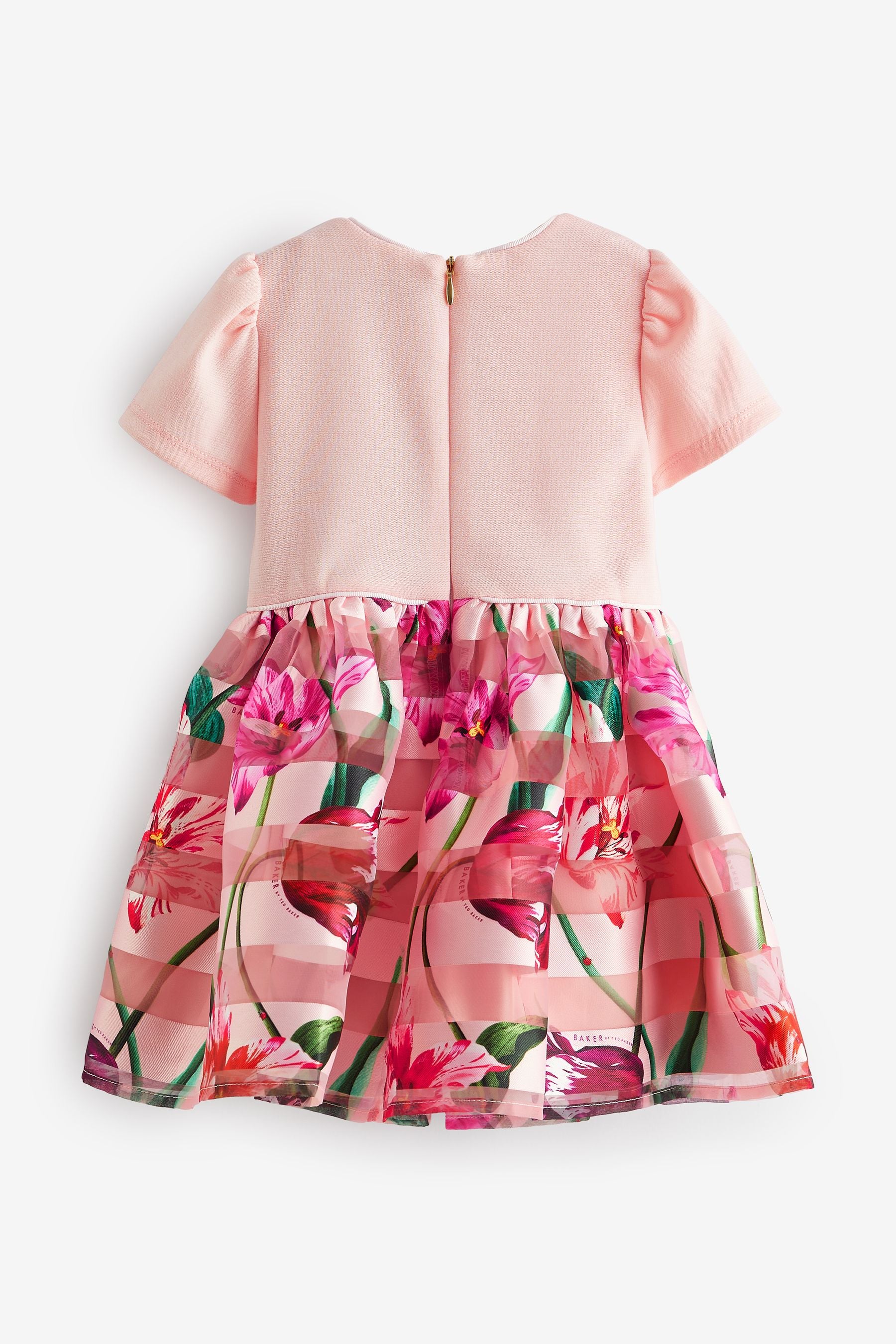 Pink Baker by Ted Baker Striped Burnout Dress