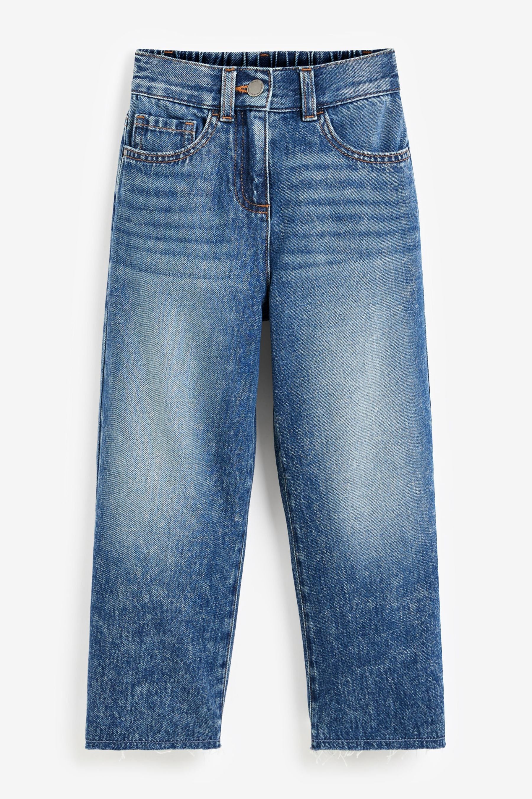 Mid Blue Denim Wide Straight Jeans (3-16yrs)