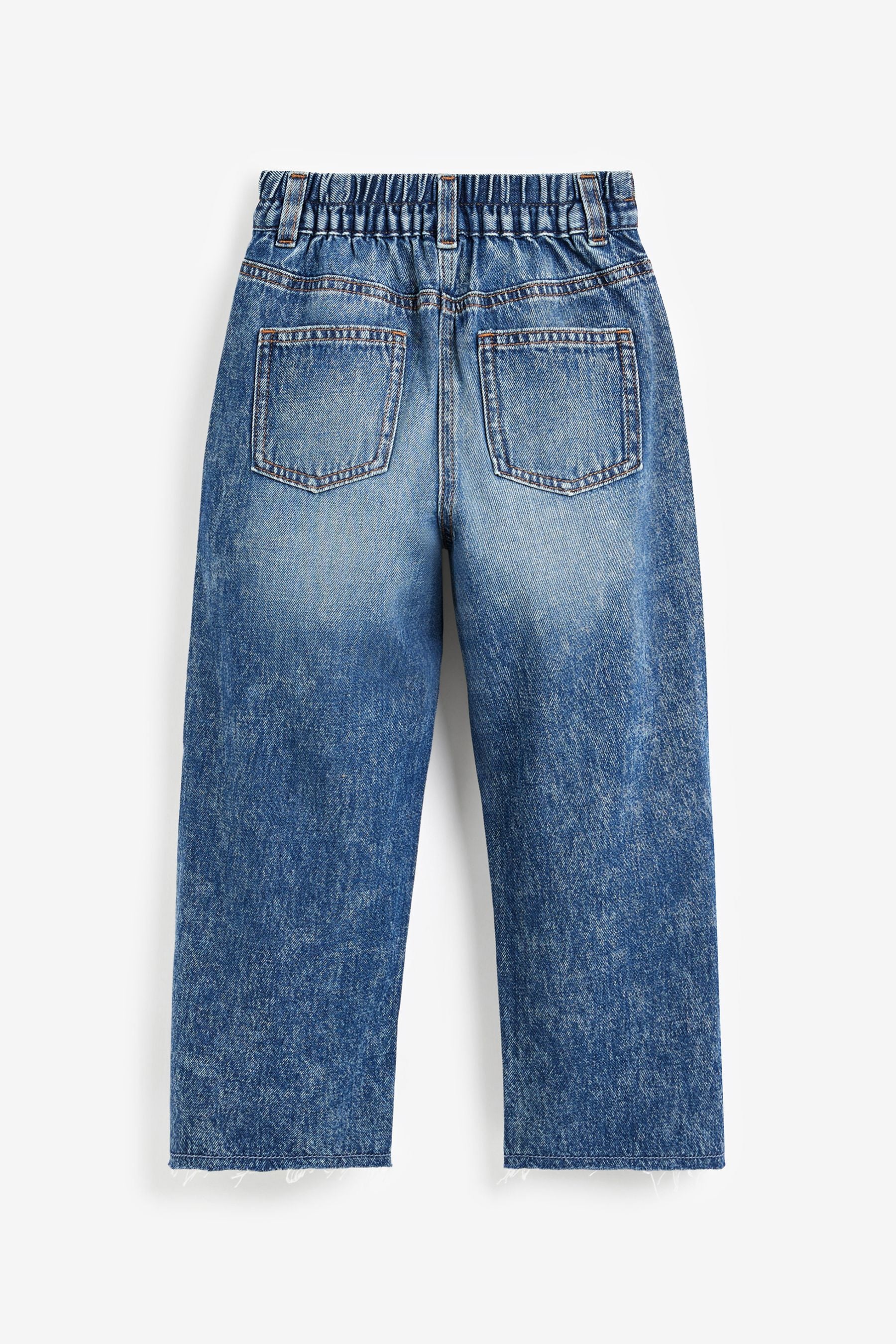 Mid Blue Denim Wide Straight Jeans (3-16yrs)