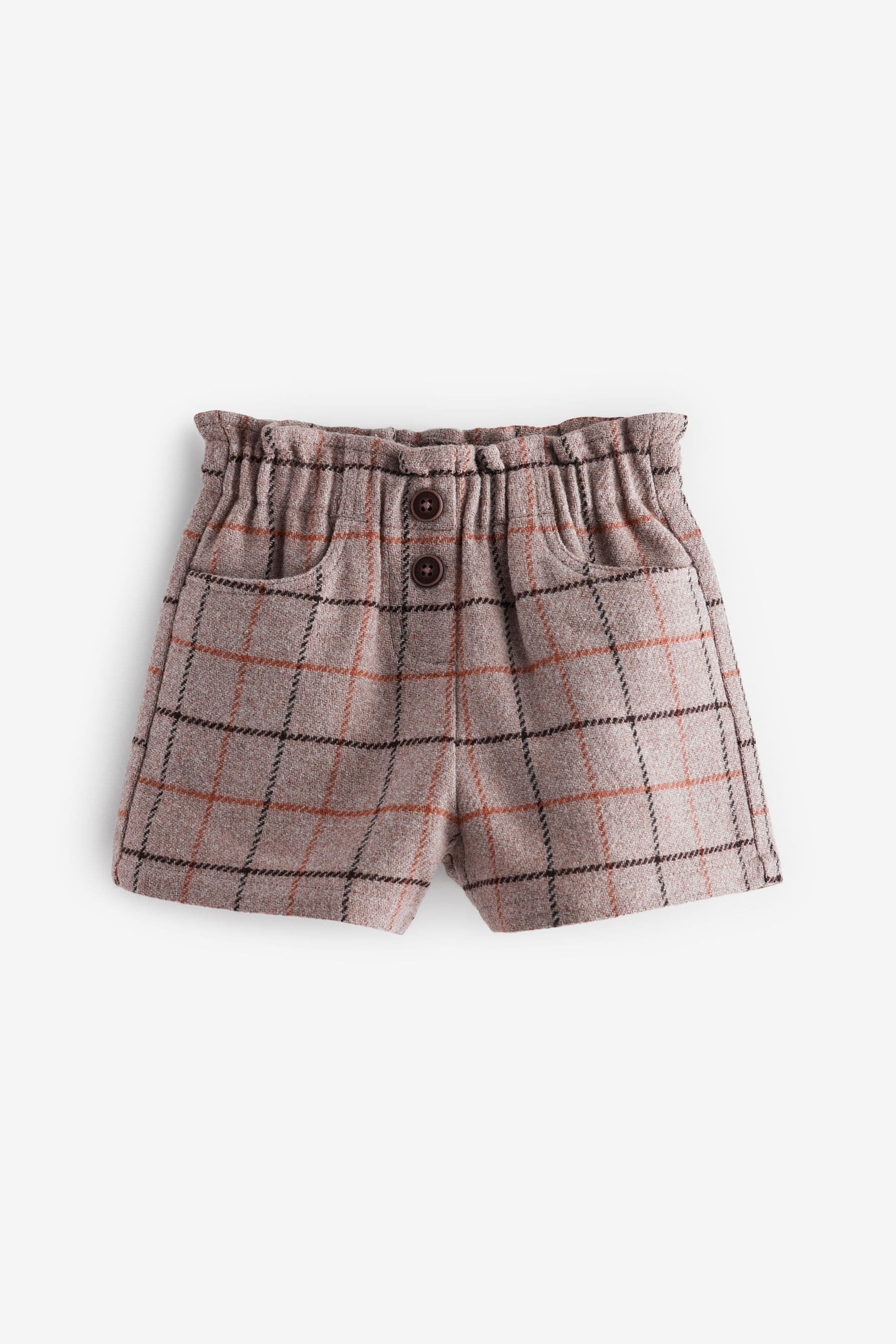 Brown Check Pull-on Shorts & Tights Set (3mths-7yrs)