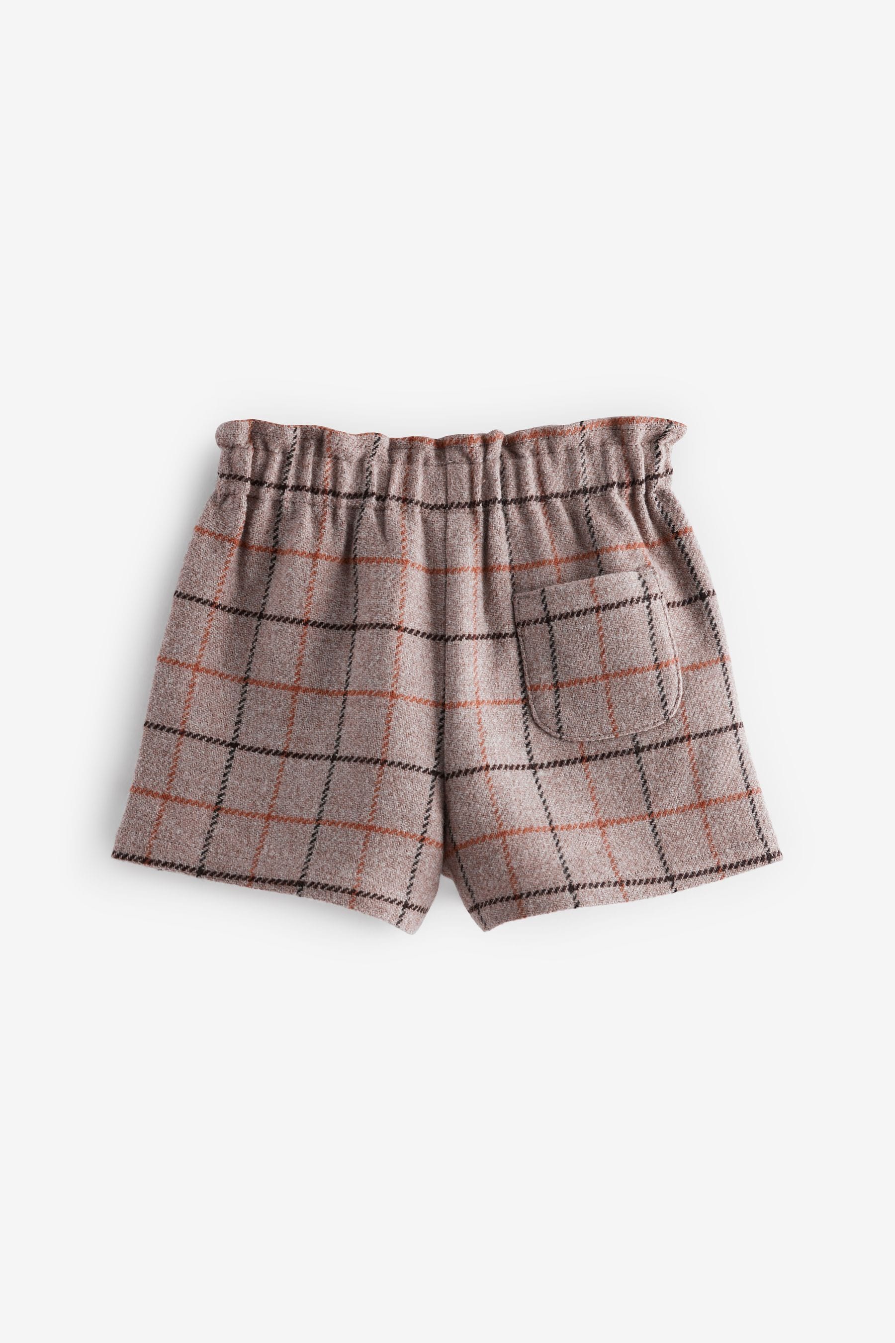 Brown Check Pull-on Shorts & Tights Set (3mths-7yrs)