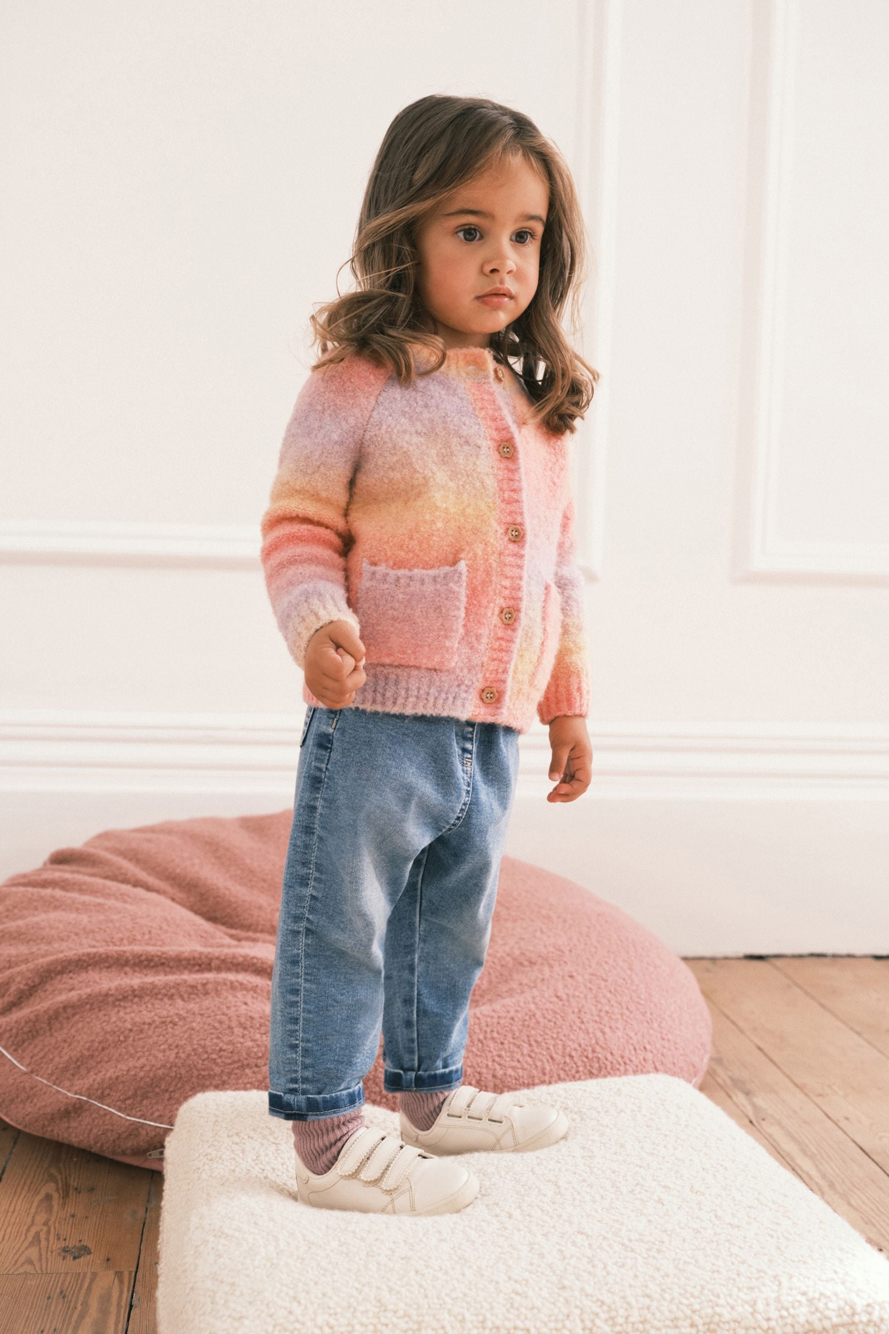 Pink/Lilac Purple Cosy Cardigan (12mths-7yrs)