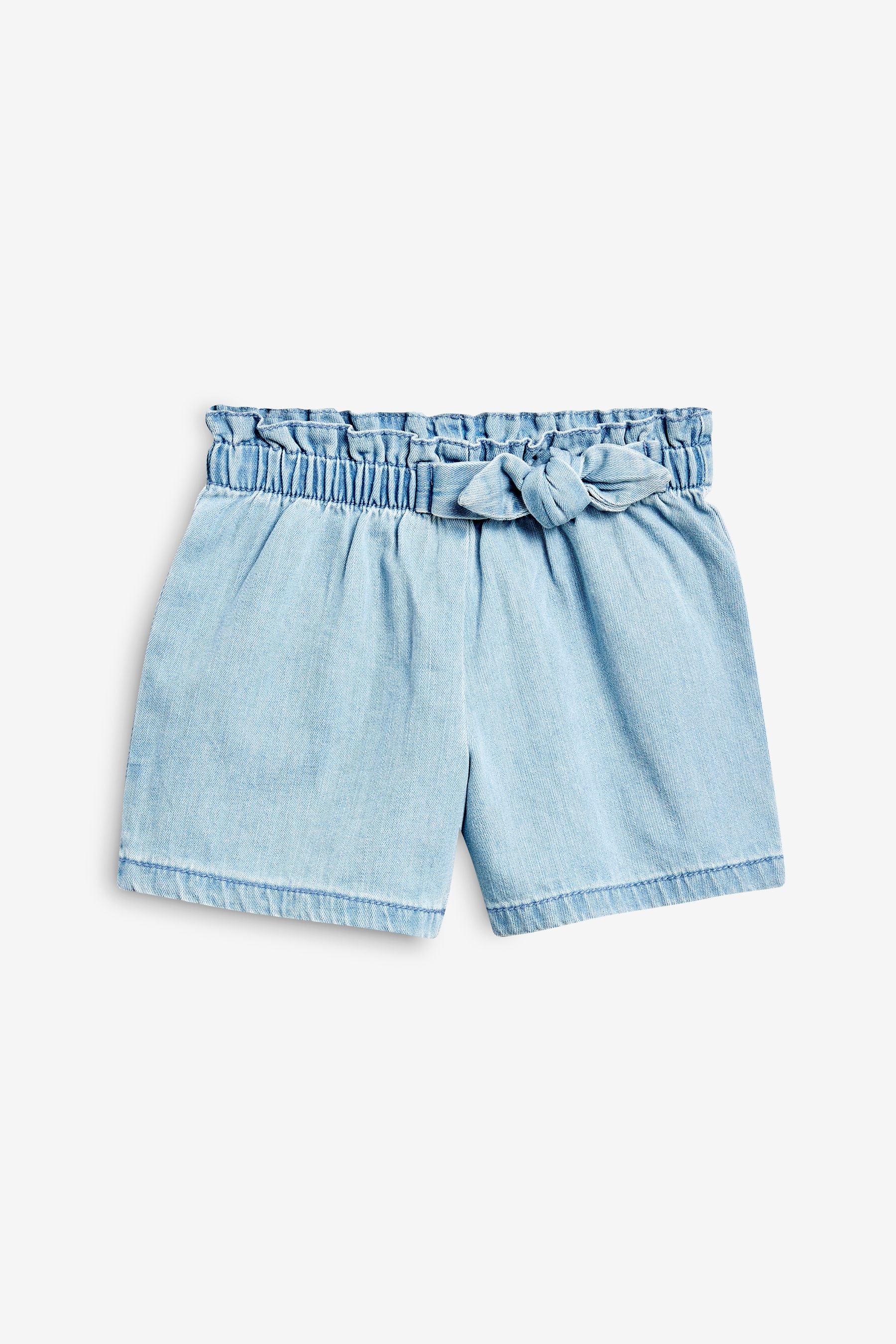 Light Denim Bow Detail Shorts (3mths-7yrs)