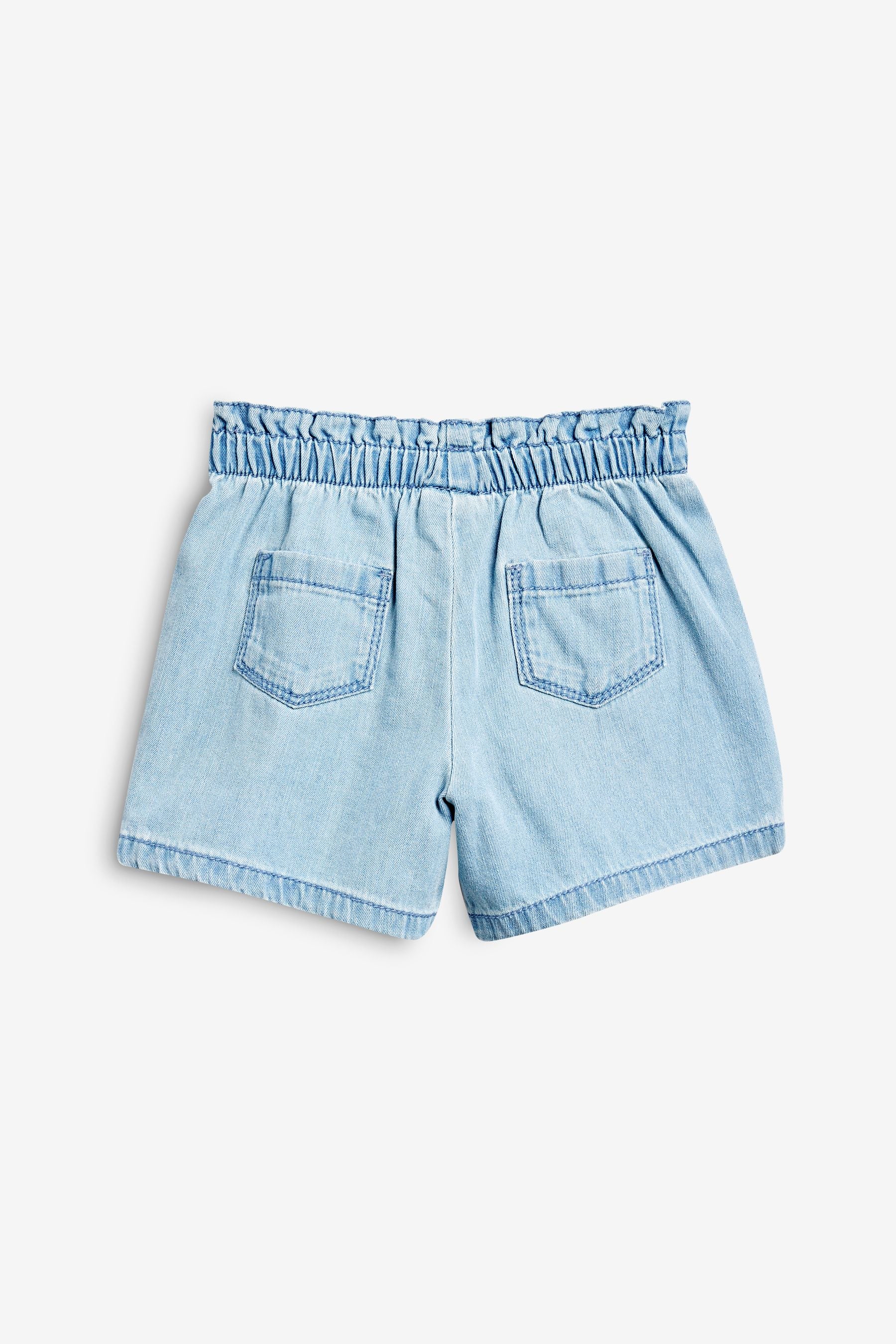 Light Denim Bow Detail Shorts (3mths-7yrs)