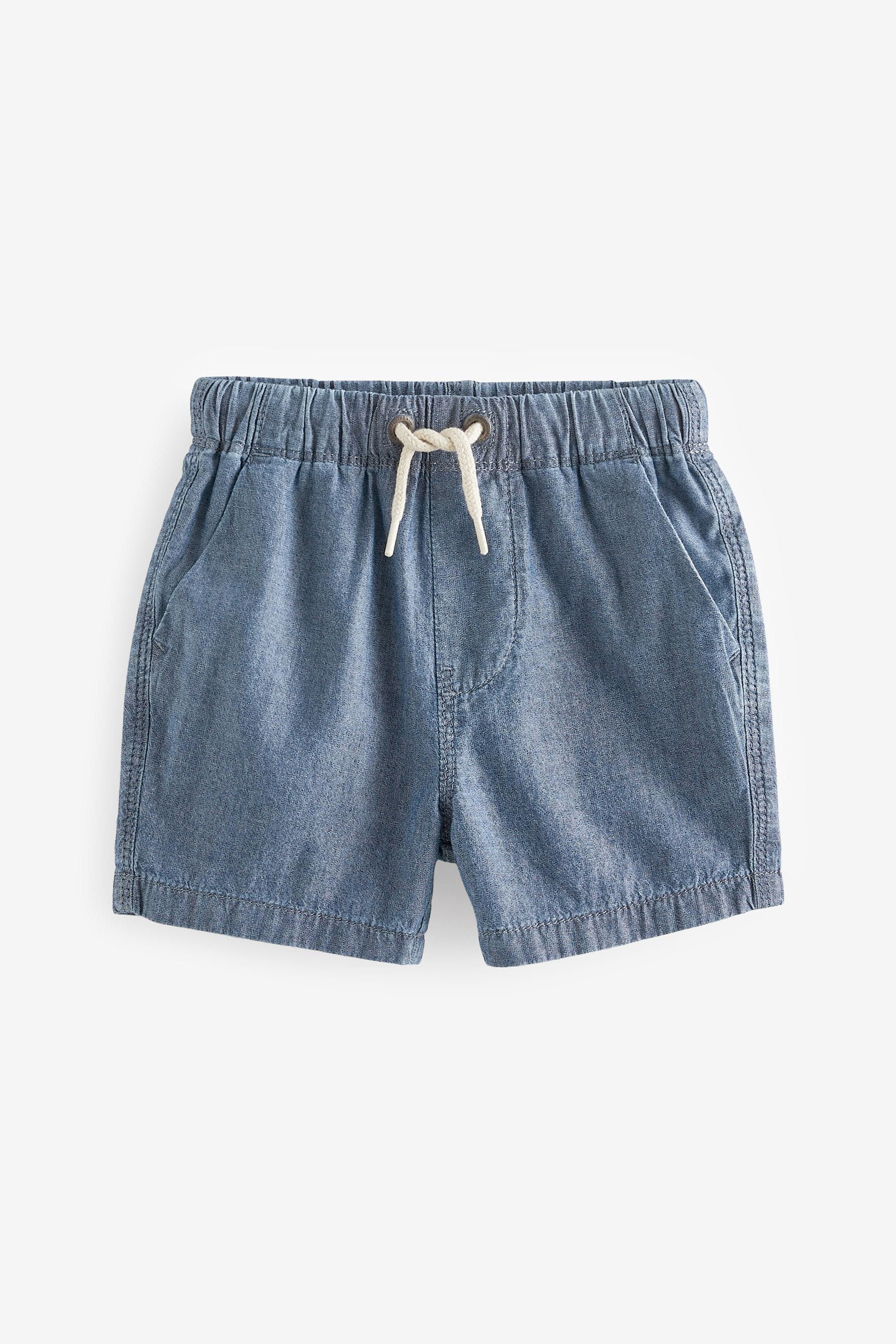 Blue Chambray Pull-On Shorts (3mths-7yrs)