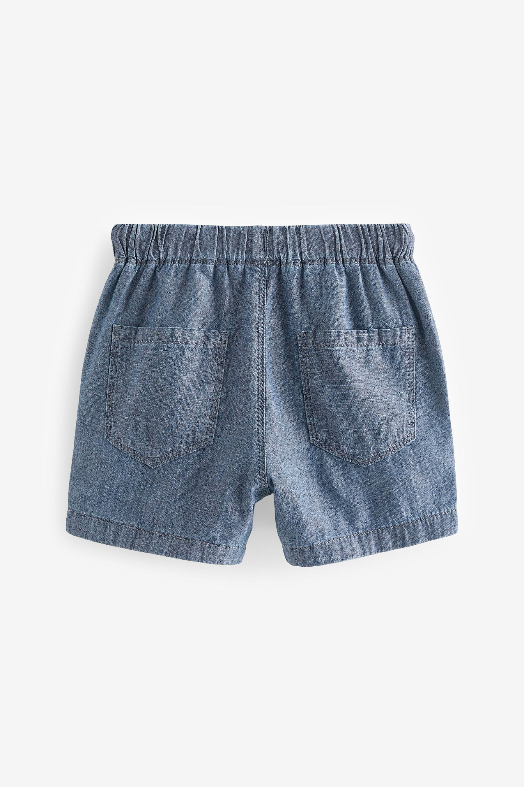 Blue Chambray Pull-On Shorts (3mths-7yrs)