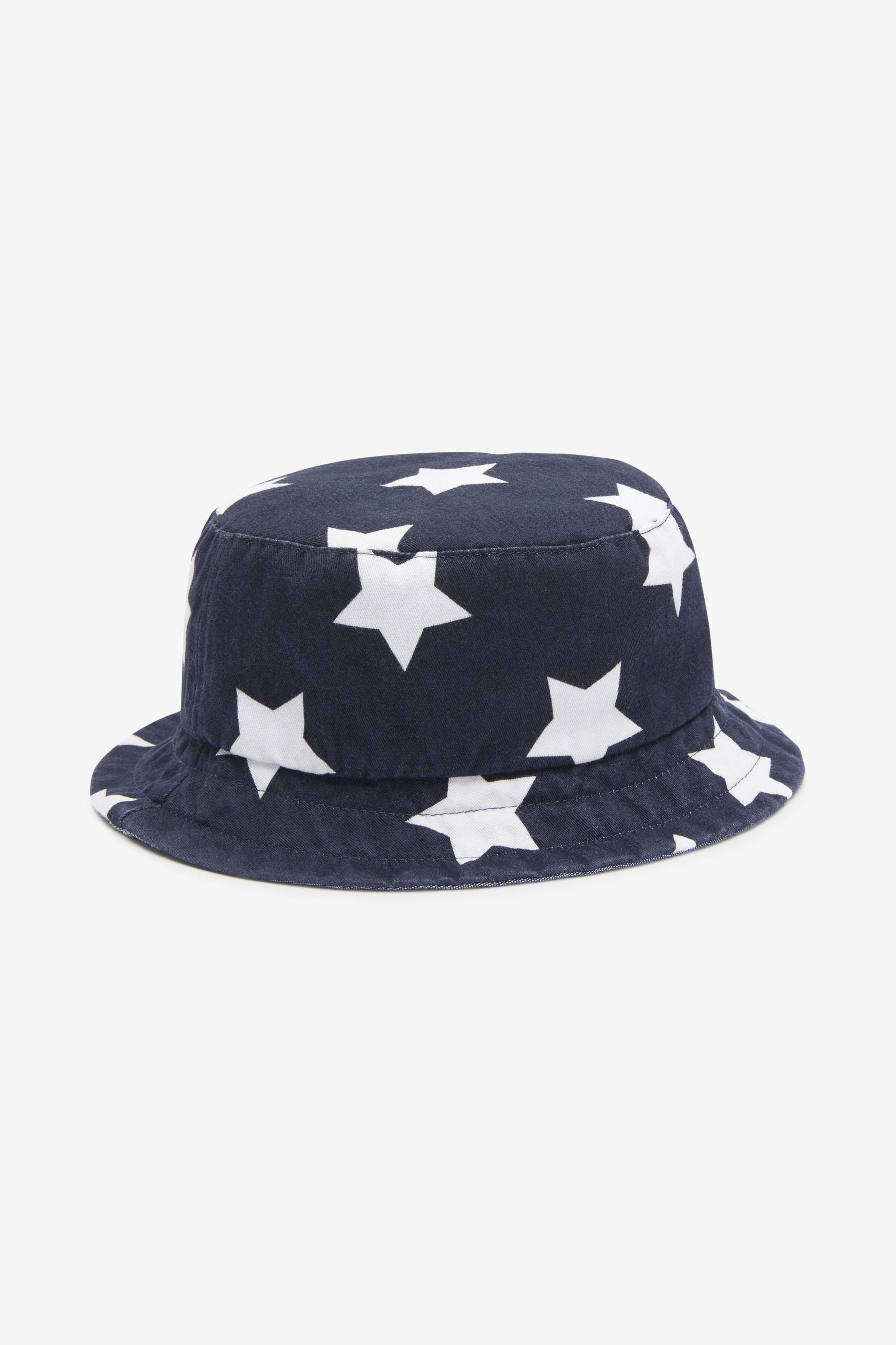 Navy Blue Star/Blue Chambray 2 Pack Fisherman's Hats (3mths-6yrs)