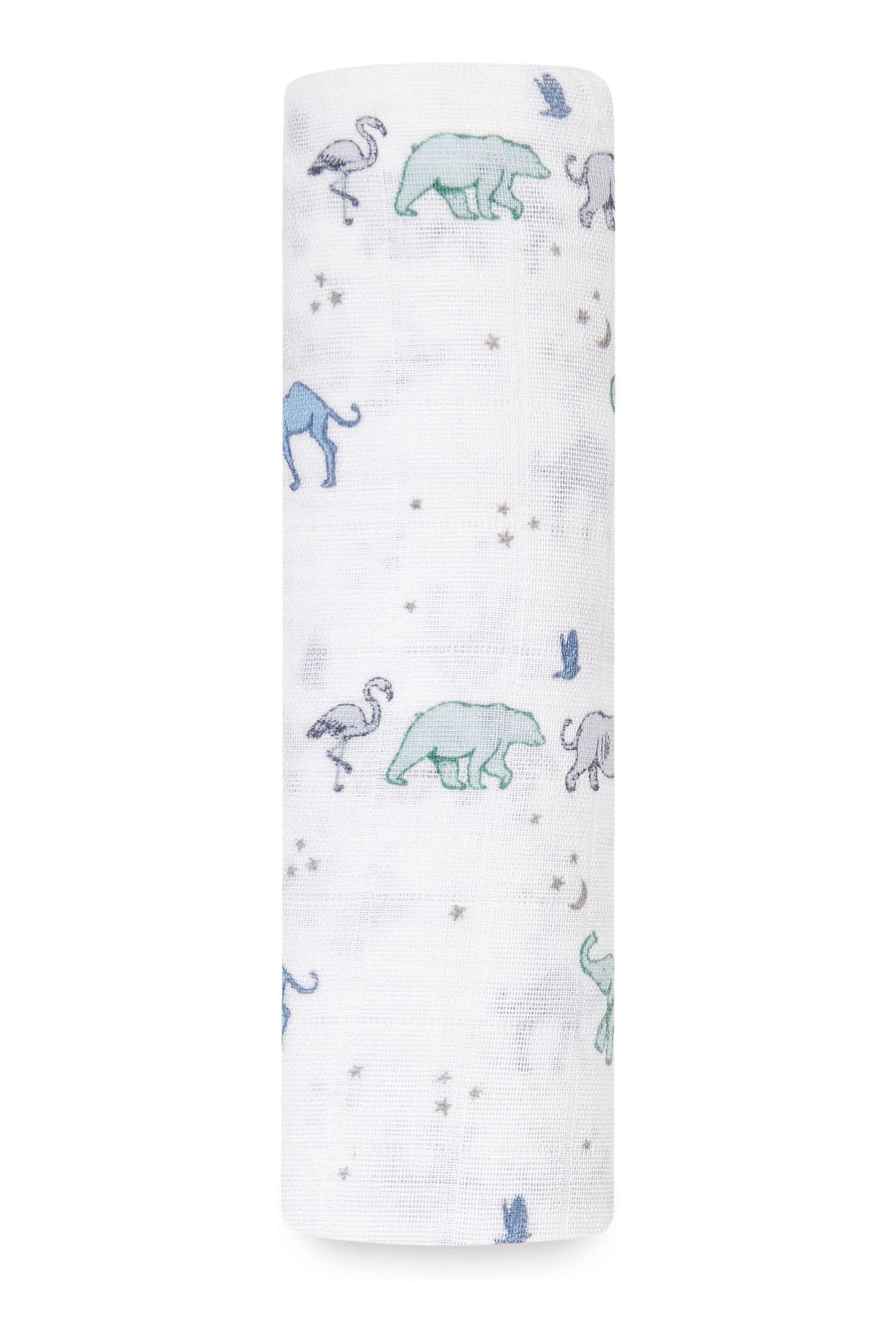 Blue Kids aden + anais™ Large Cotton Muslin Blanket Rising Star