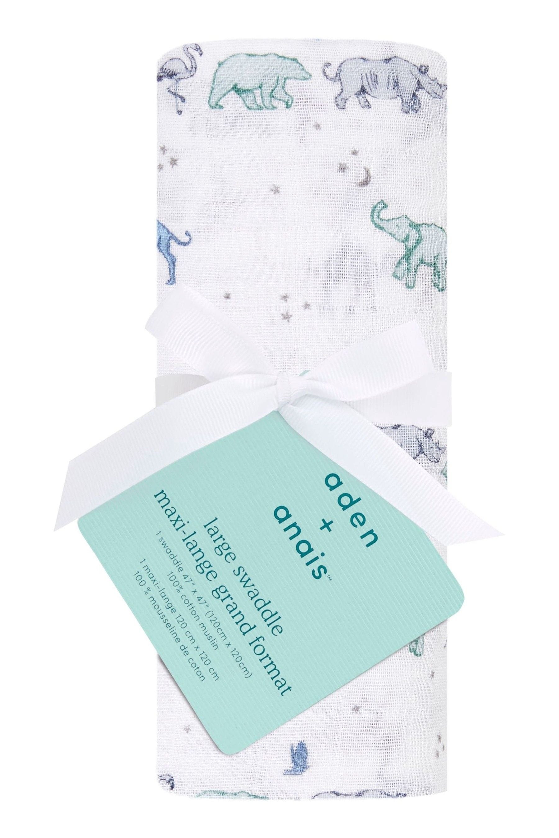 Blue Kids aden + anais™ Large Cotton Muslin Blanket Rising Star