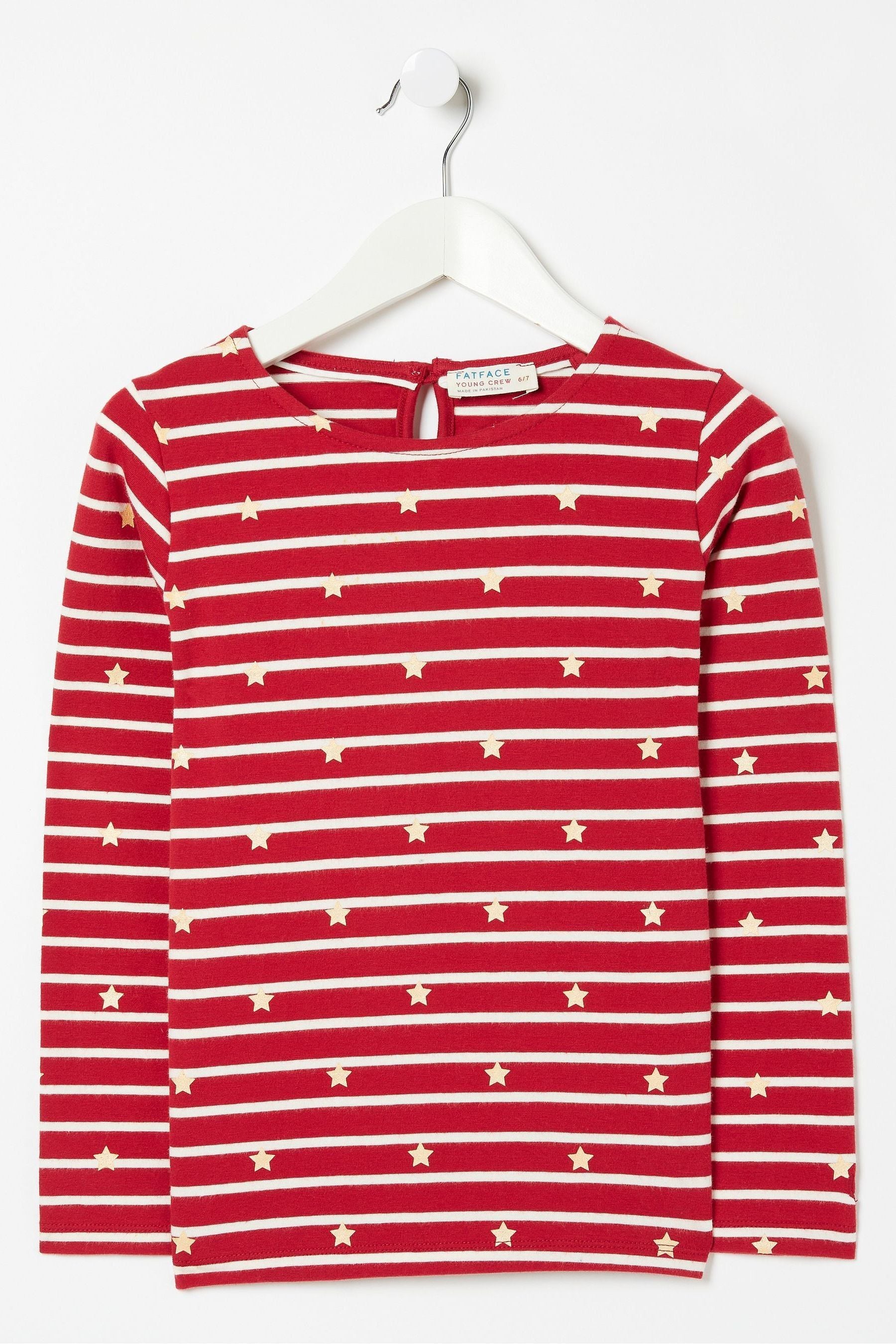 Red FatFace Star Breton T-Shirt