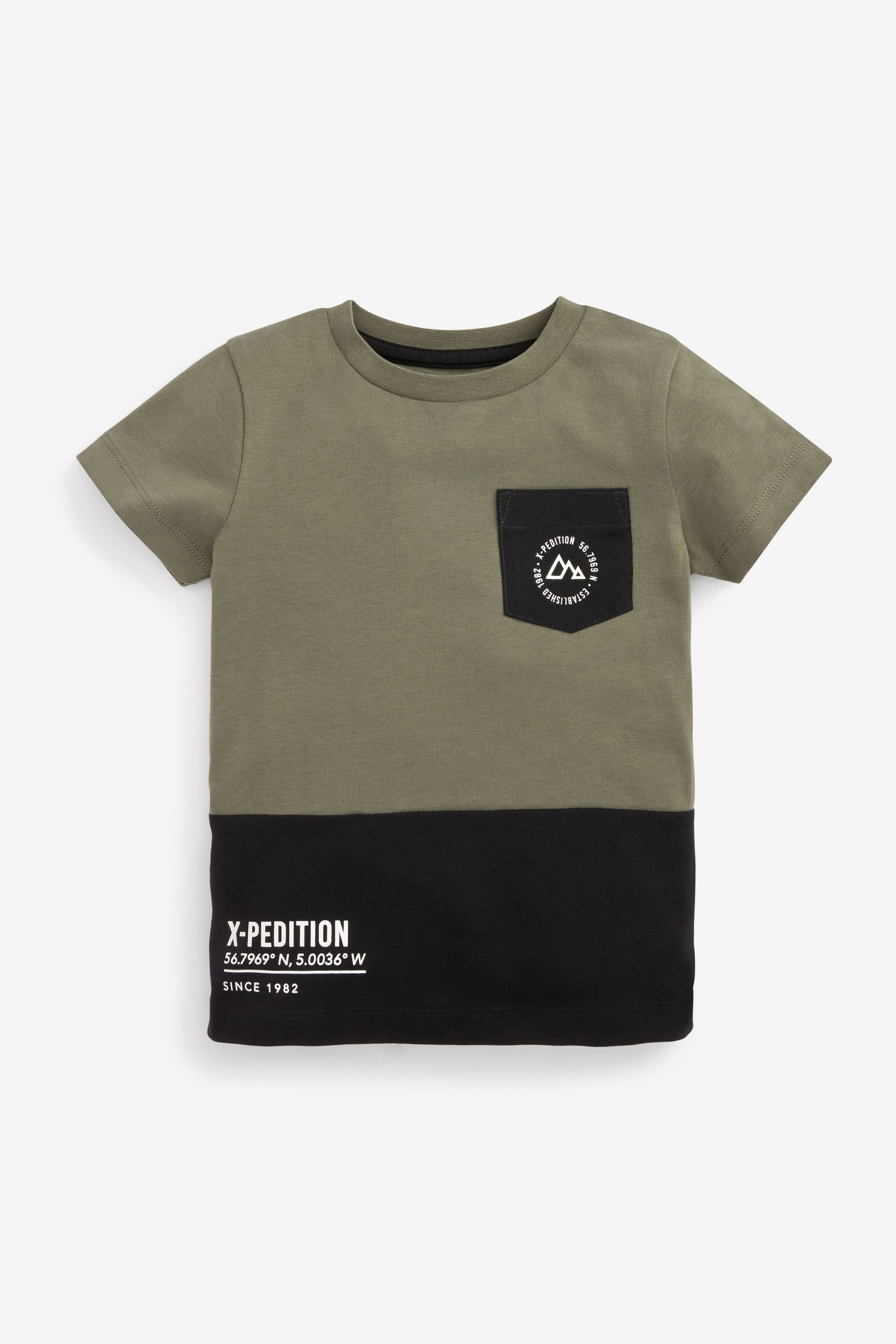 Green 2 Pack Colourblock T-Shirts (3mths-7yrs)