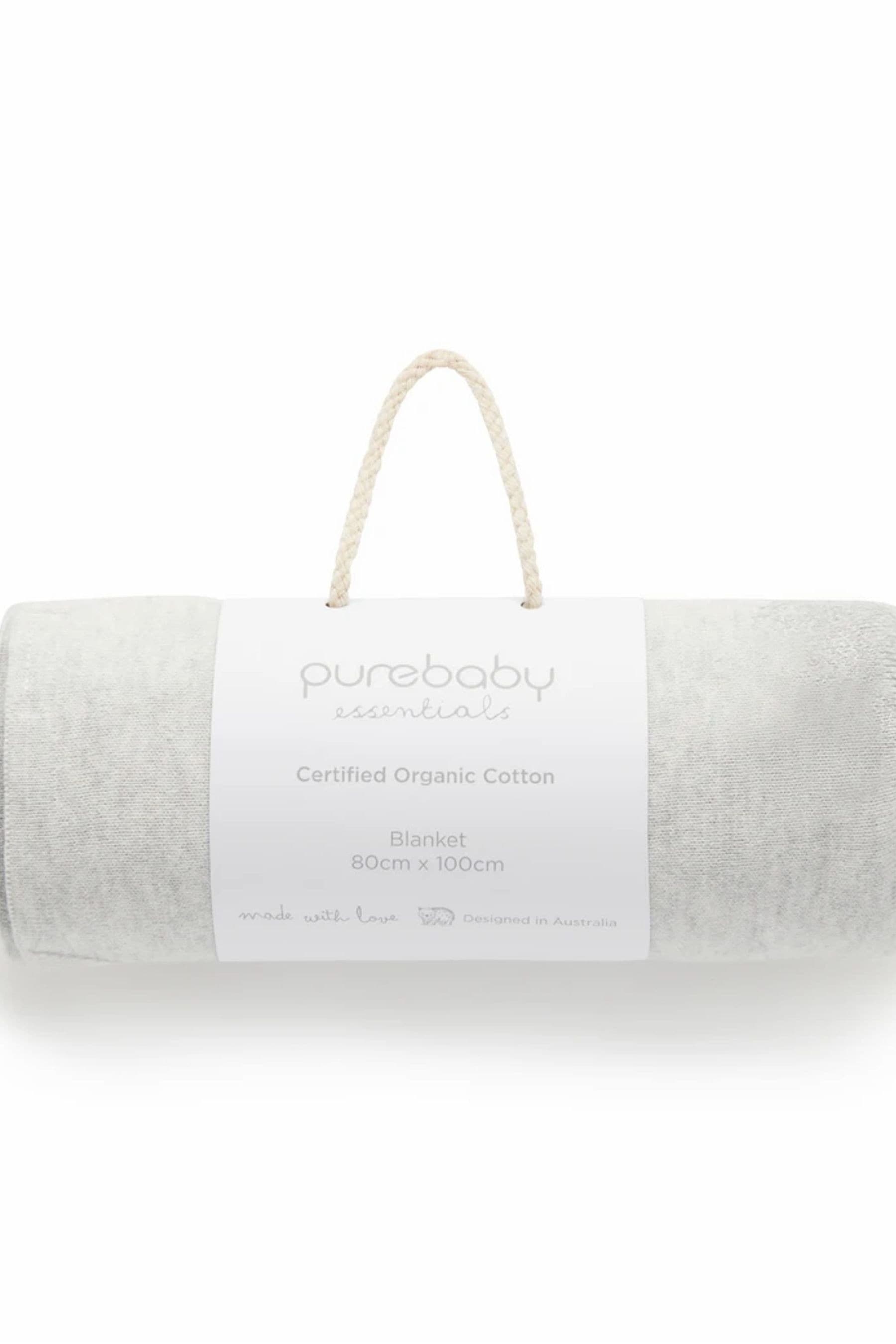 Grey Purebaby Grey Essentials Blanket