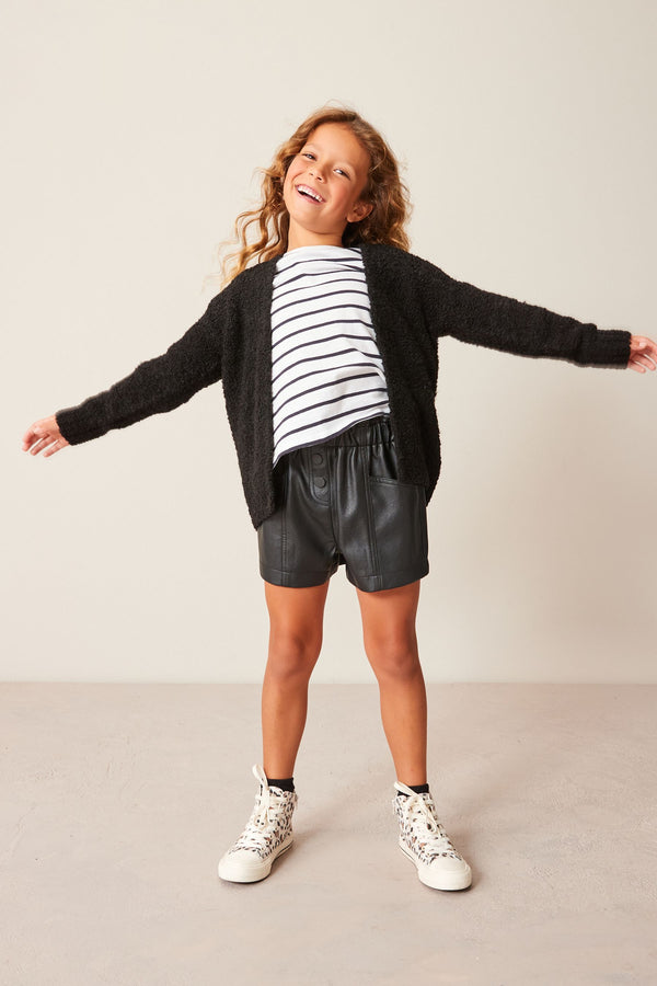 Black Long Cosy Cardigan (3-16yrs)