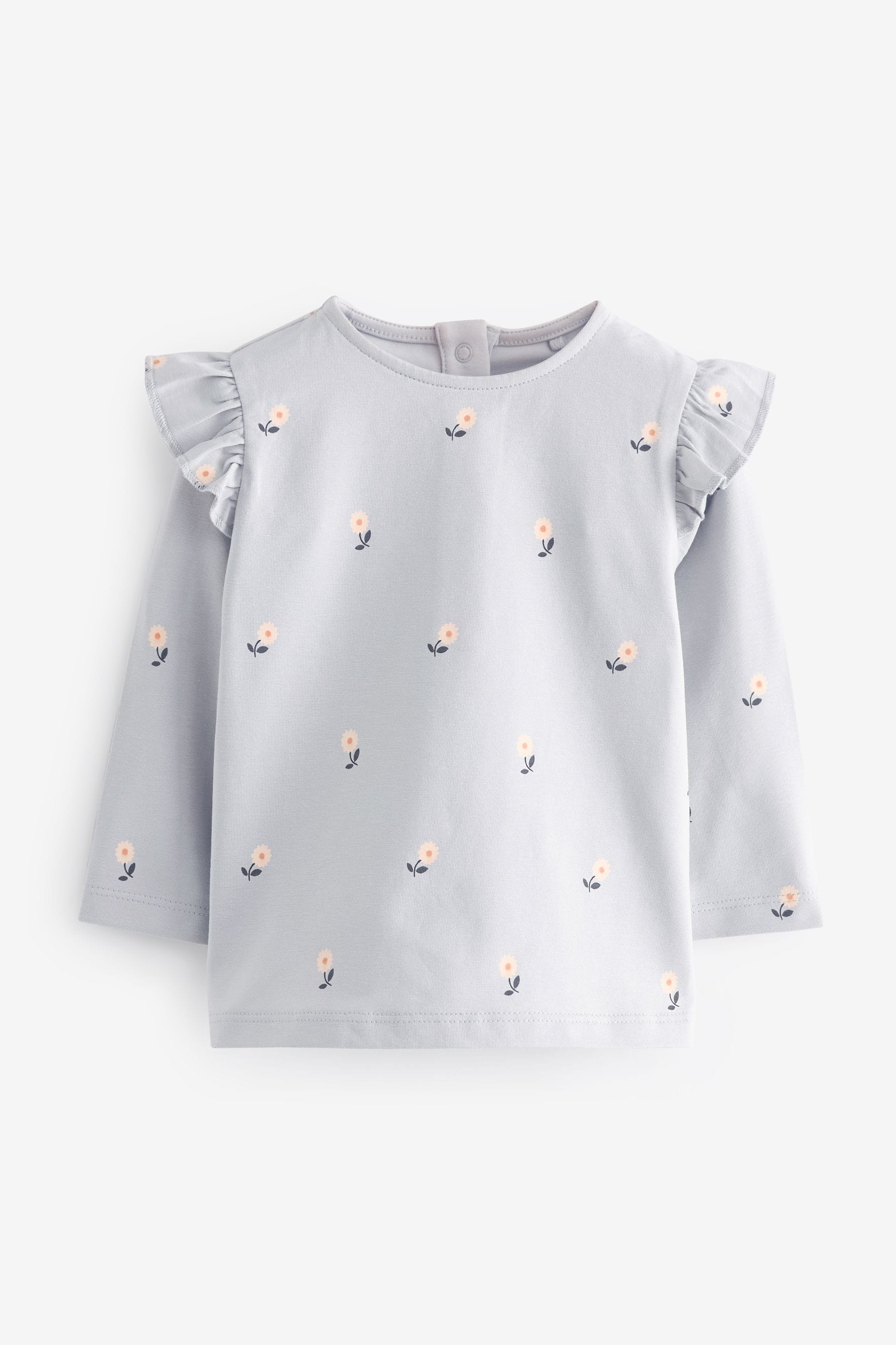 Pink/Grey Baby Long Sleeve Tops 4 Pack