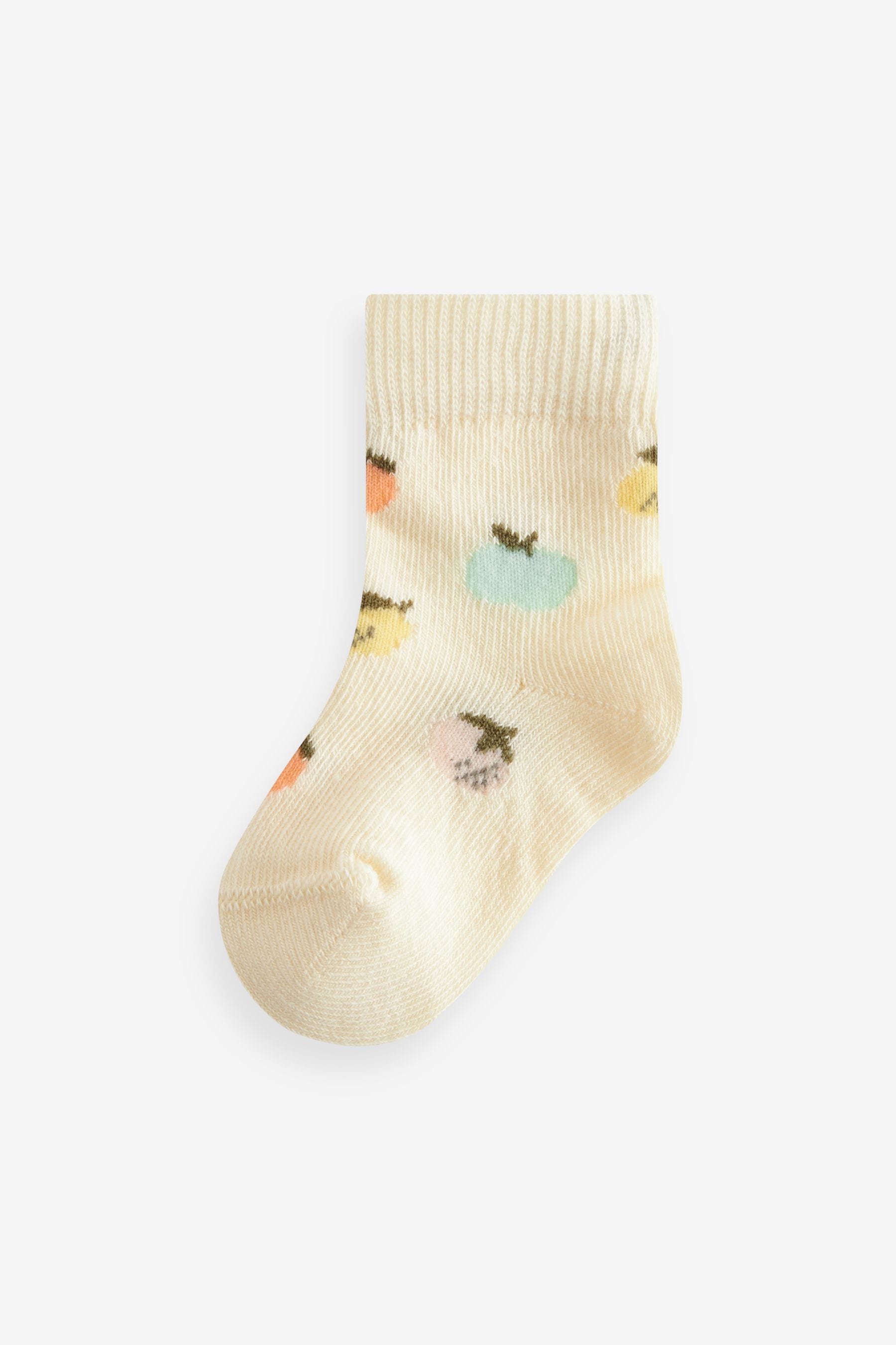 Cream Baby Socks 5 Pack (0mths-2yrs)