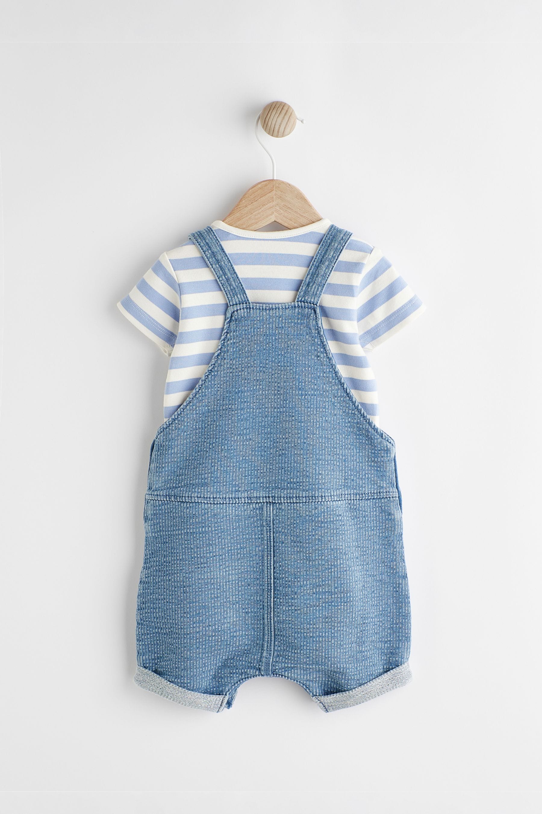 Denim Elephant Baby Dungarees and Bodysuit Set (0mths-2yrs)