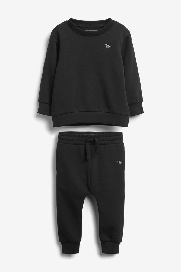 Black Jersey Sweatshirt And Joggers Set (3mths-7yrs)