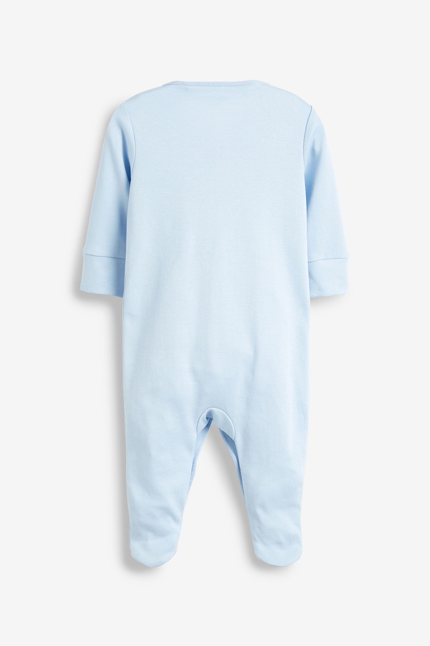 Blue/White Cotton Baby Sleepsuits (0-2yrs)