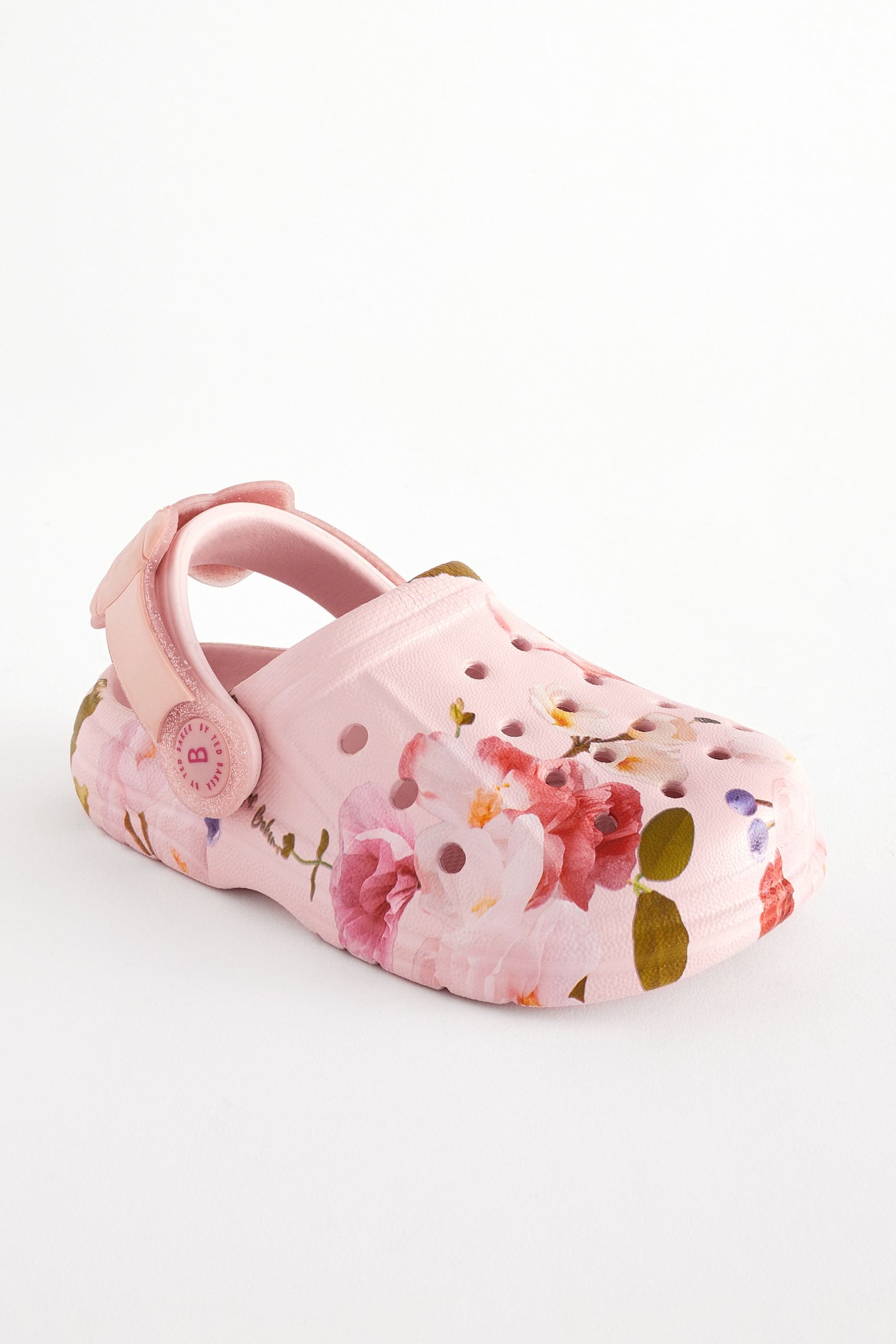 Pink Baker by Ted Baker Girls Clogs with Ankle Strap and Bow