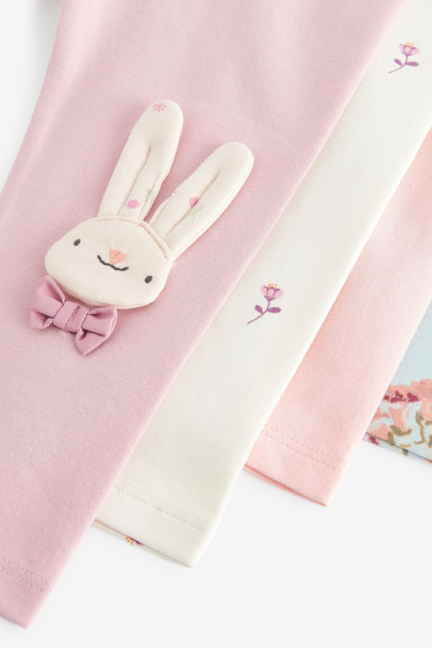 Pink Bunny Leggings 4 Pack (3mths-7yrs)