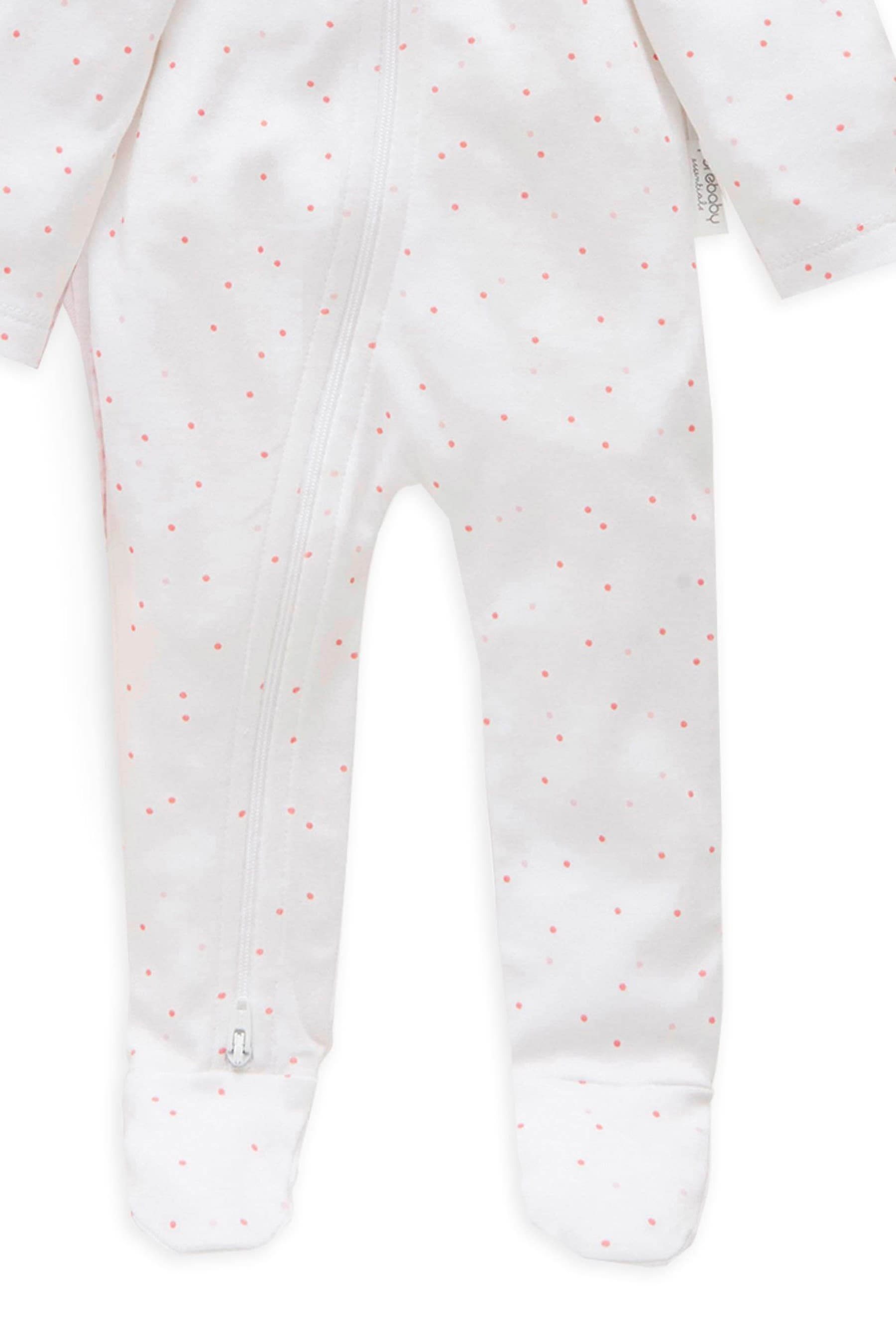 Pink Purebaby Pink Organic Cotton Zip Growsuits 2 Pack