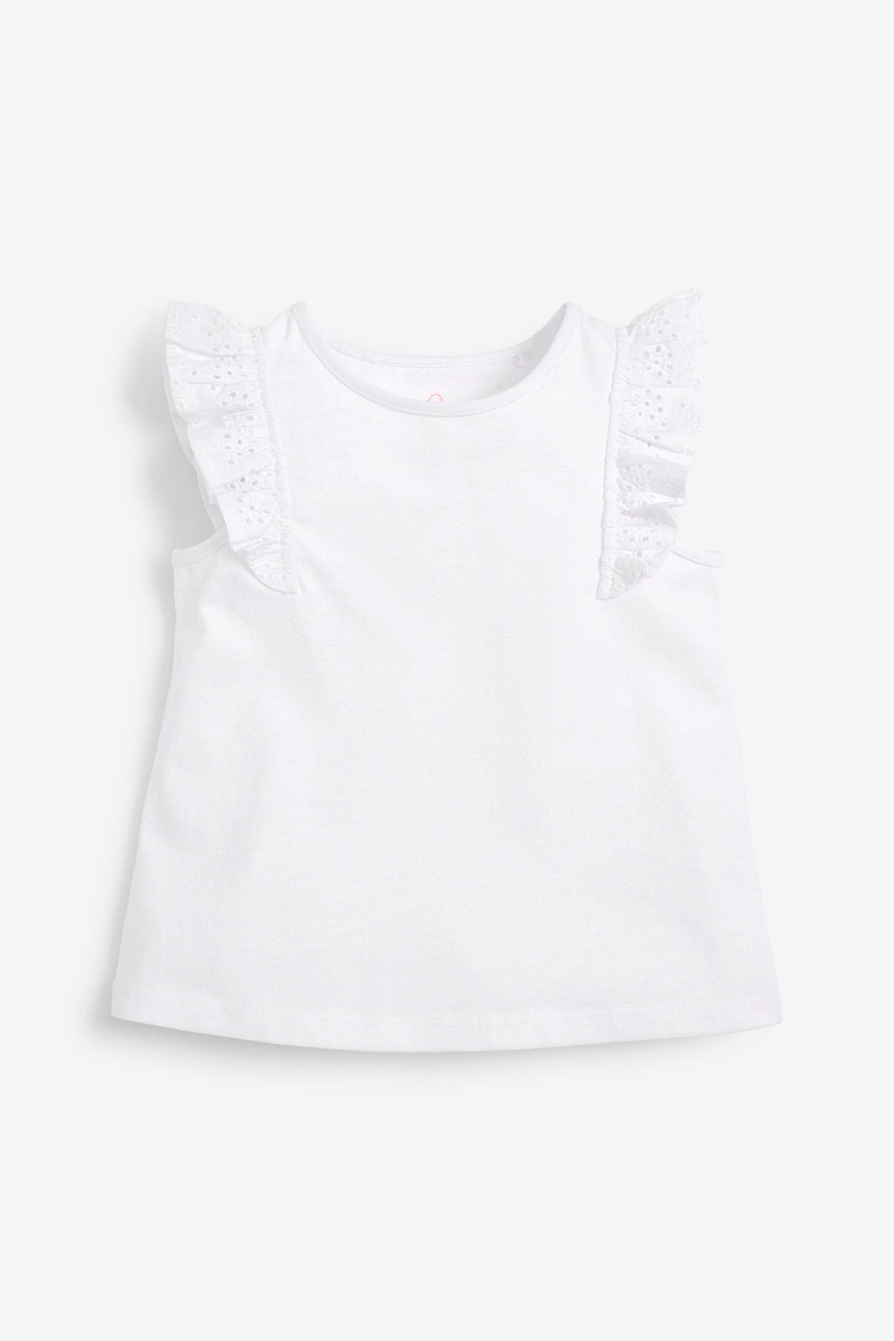 White Cotton Frill Vest (3mths-8yrs)