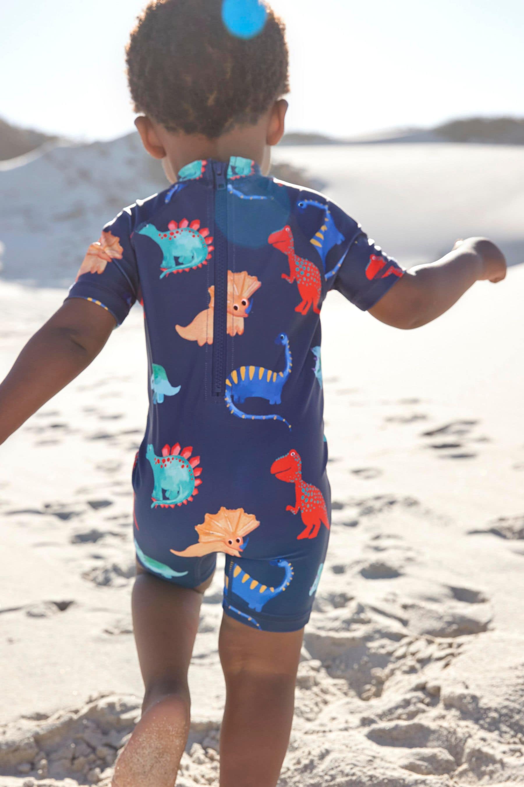 Navy Dino Sunsafe All-In-One Swimsuit (3mths-7yrs)