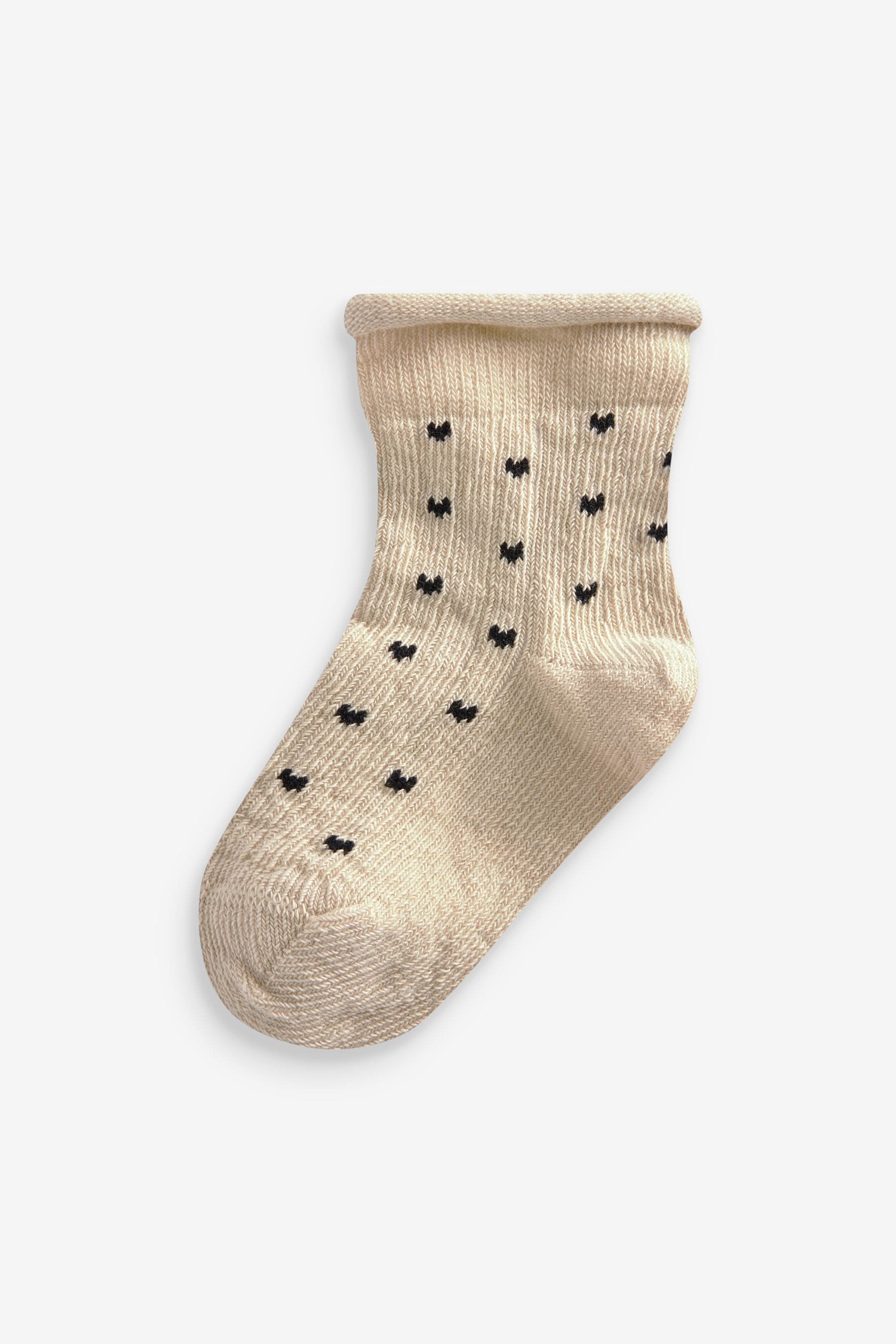 Grey White Flower Baby Socks 4 Packs (0mths-2yrs)