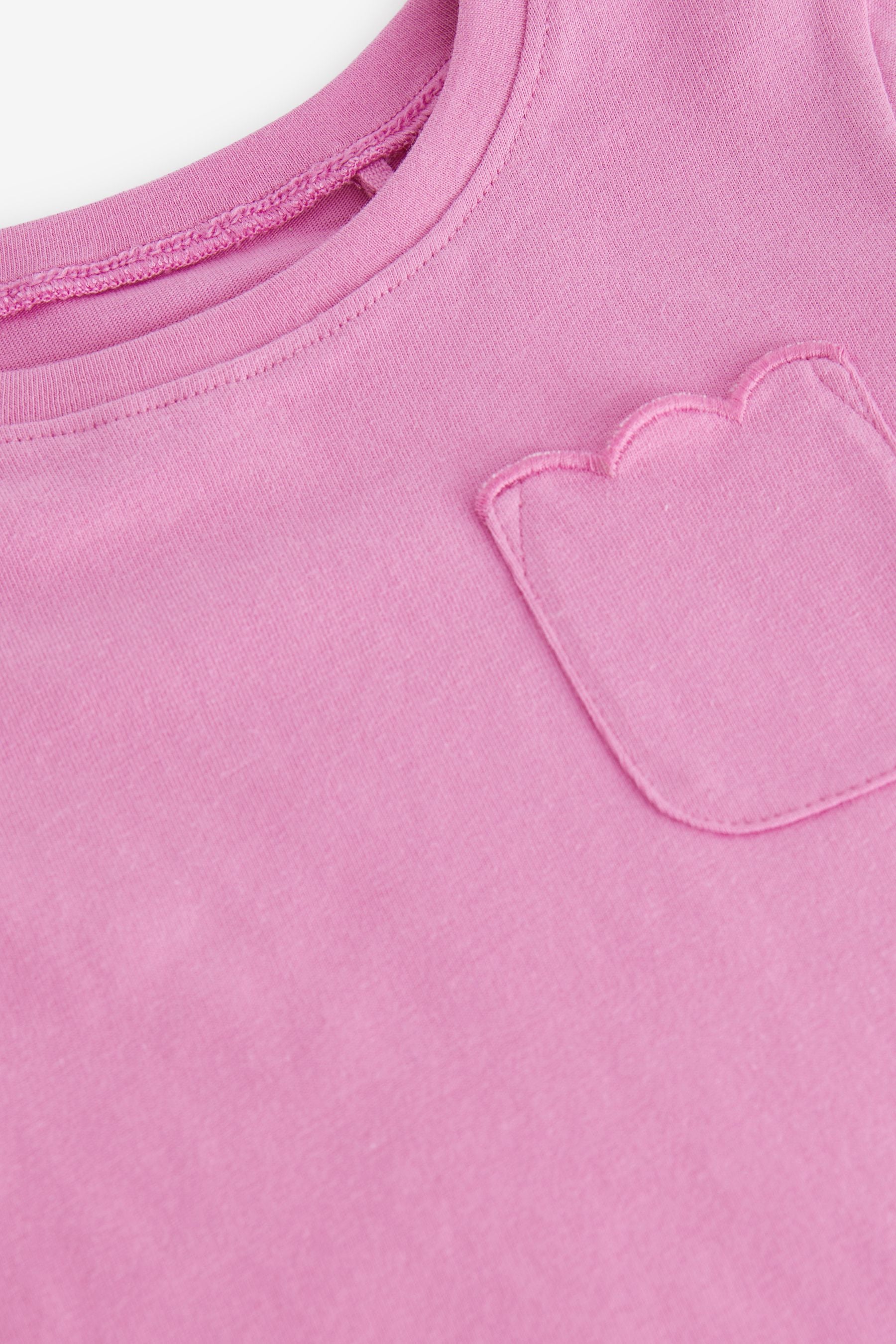 Bright Pink Short Sleeve Scallop T-Shirt (3mths-7yrs)