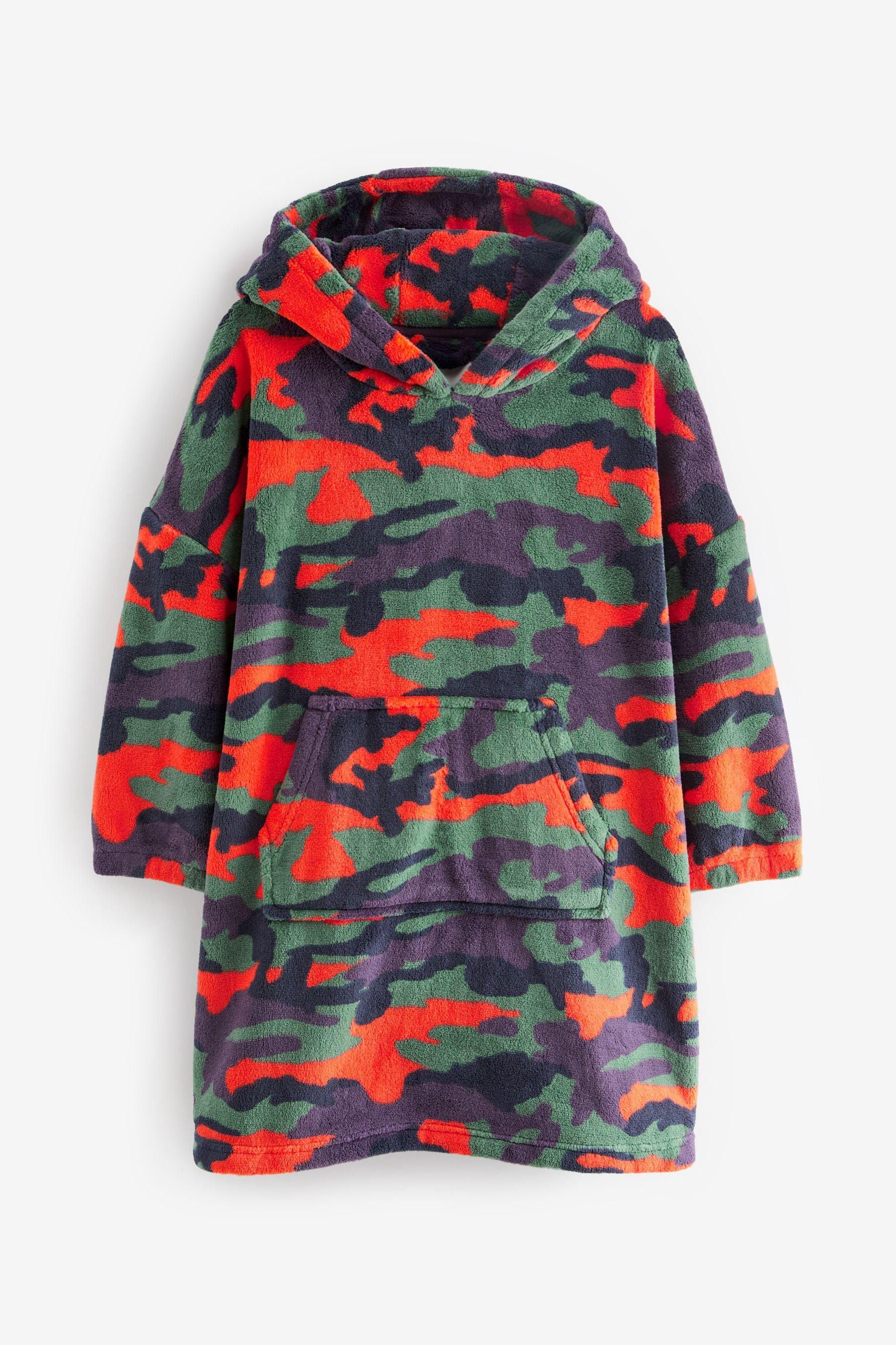 Orange/ Green Camouflage Hooded Blanket (3-16yrs)