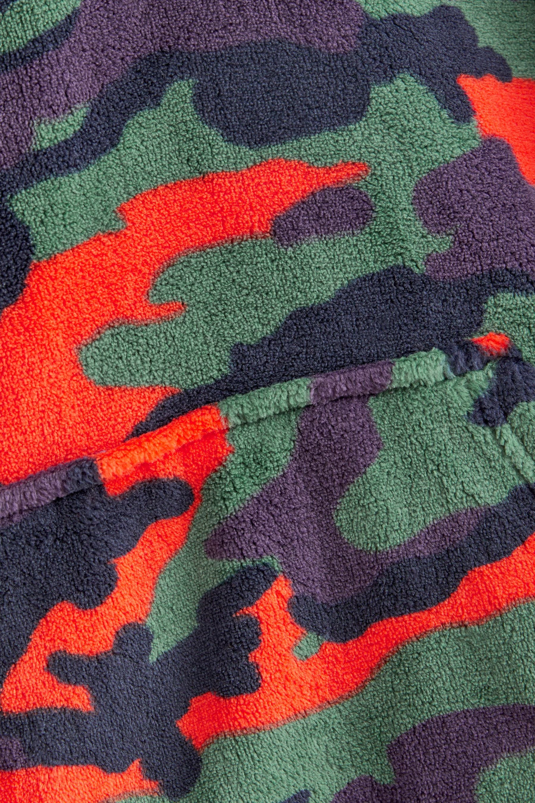 Orange/ Green Camouflage Hooded Blanket (3-16yrs)