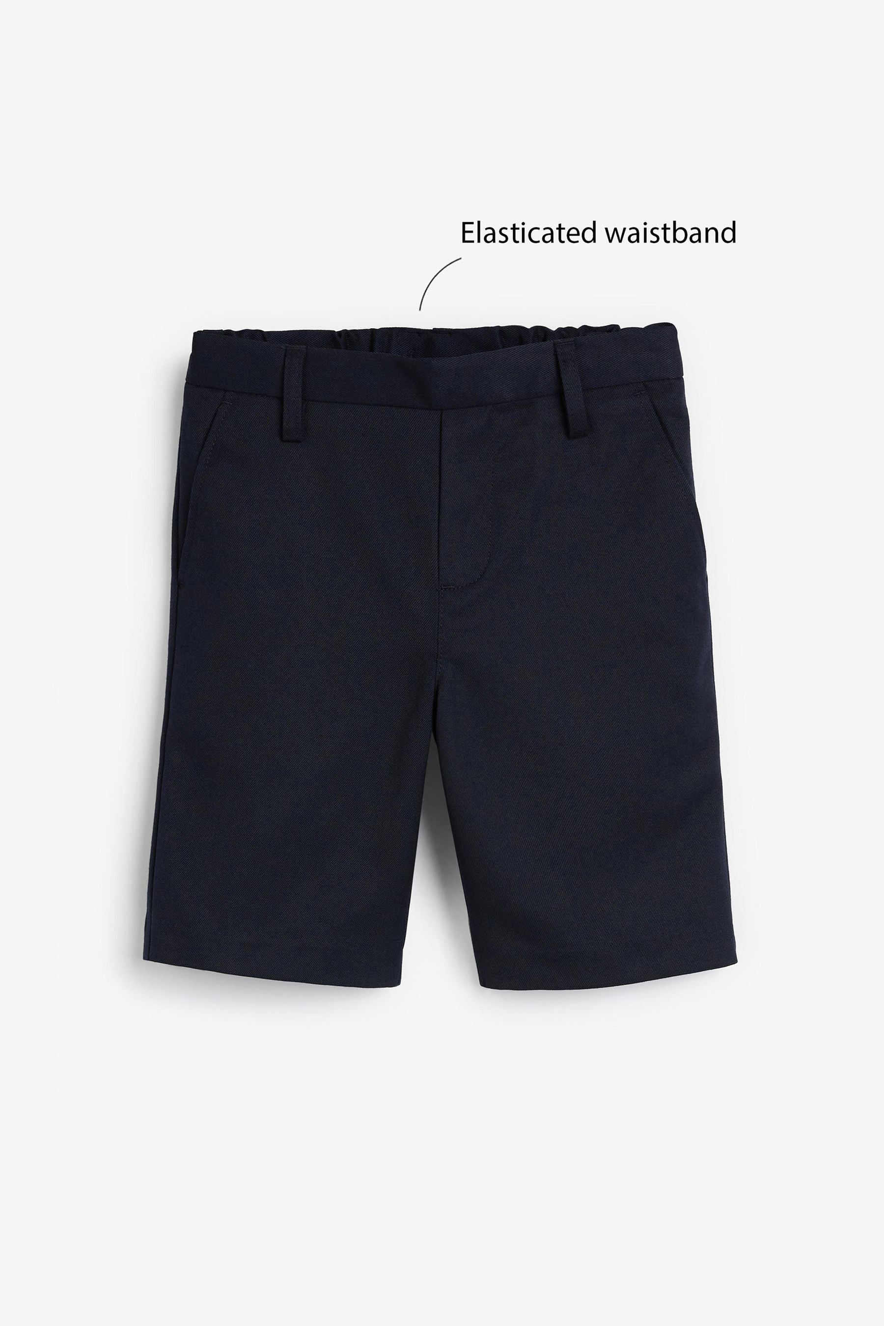 Navy Flat Front Shorts (3-14yrs)