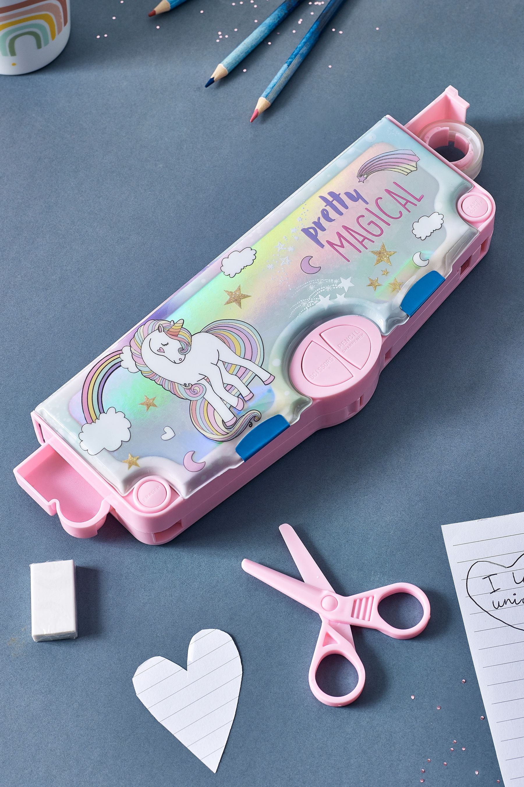 Pink Unicorn Pop Out Pencil Case