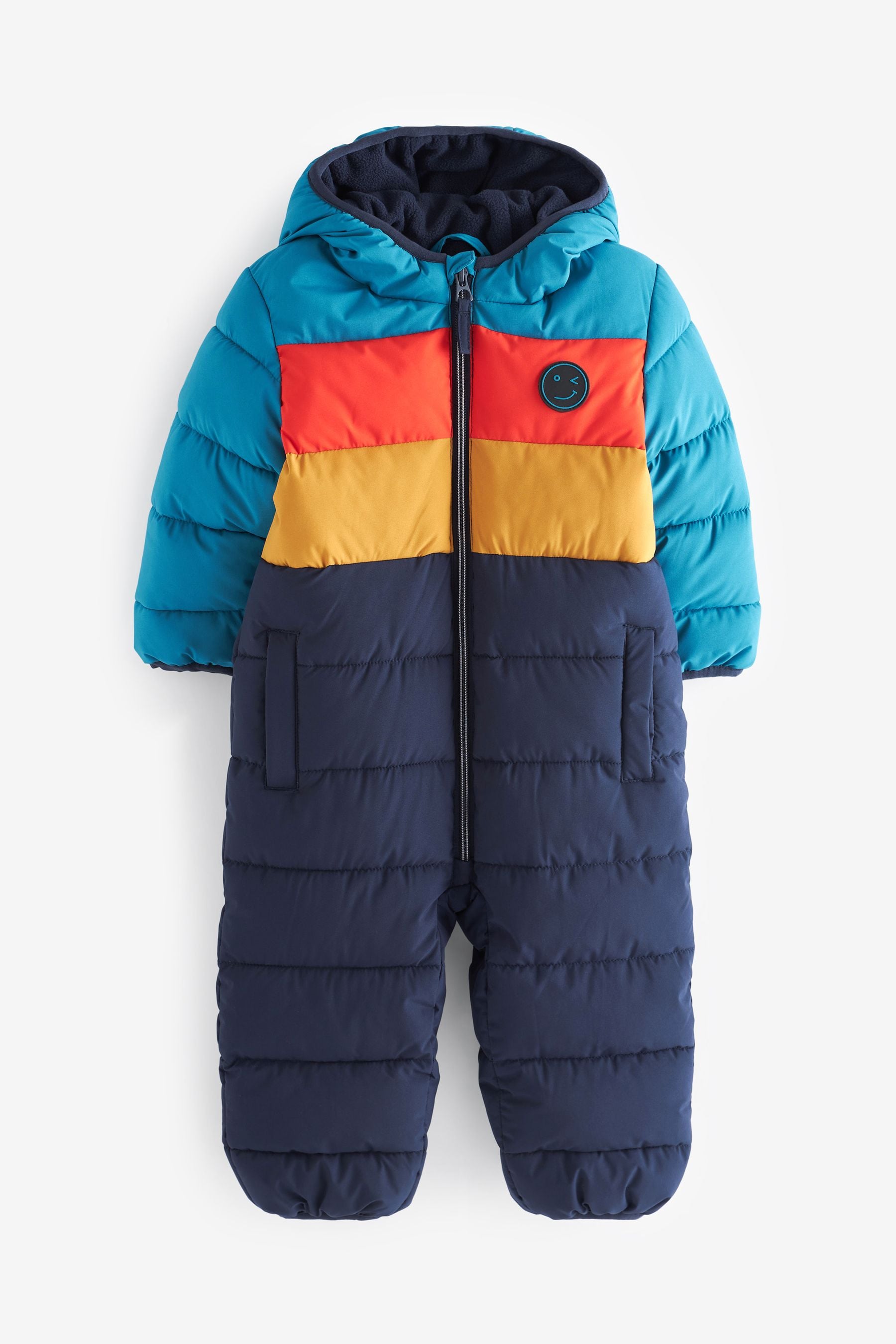 Blue Colourblock Snowsuit (3mths-7yrs)