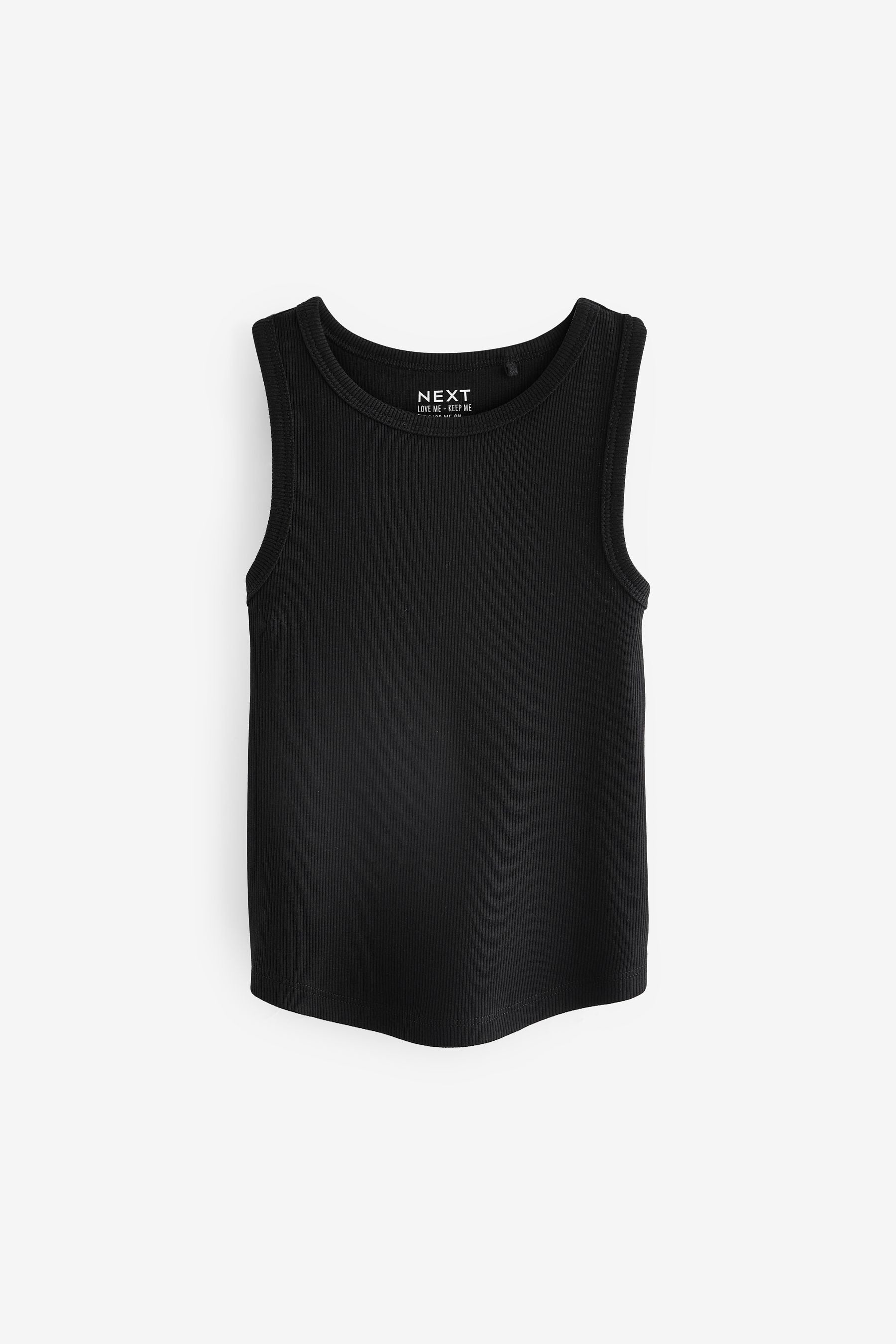 Black Rib Vest (3-16yrs)