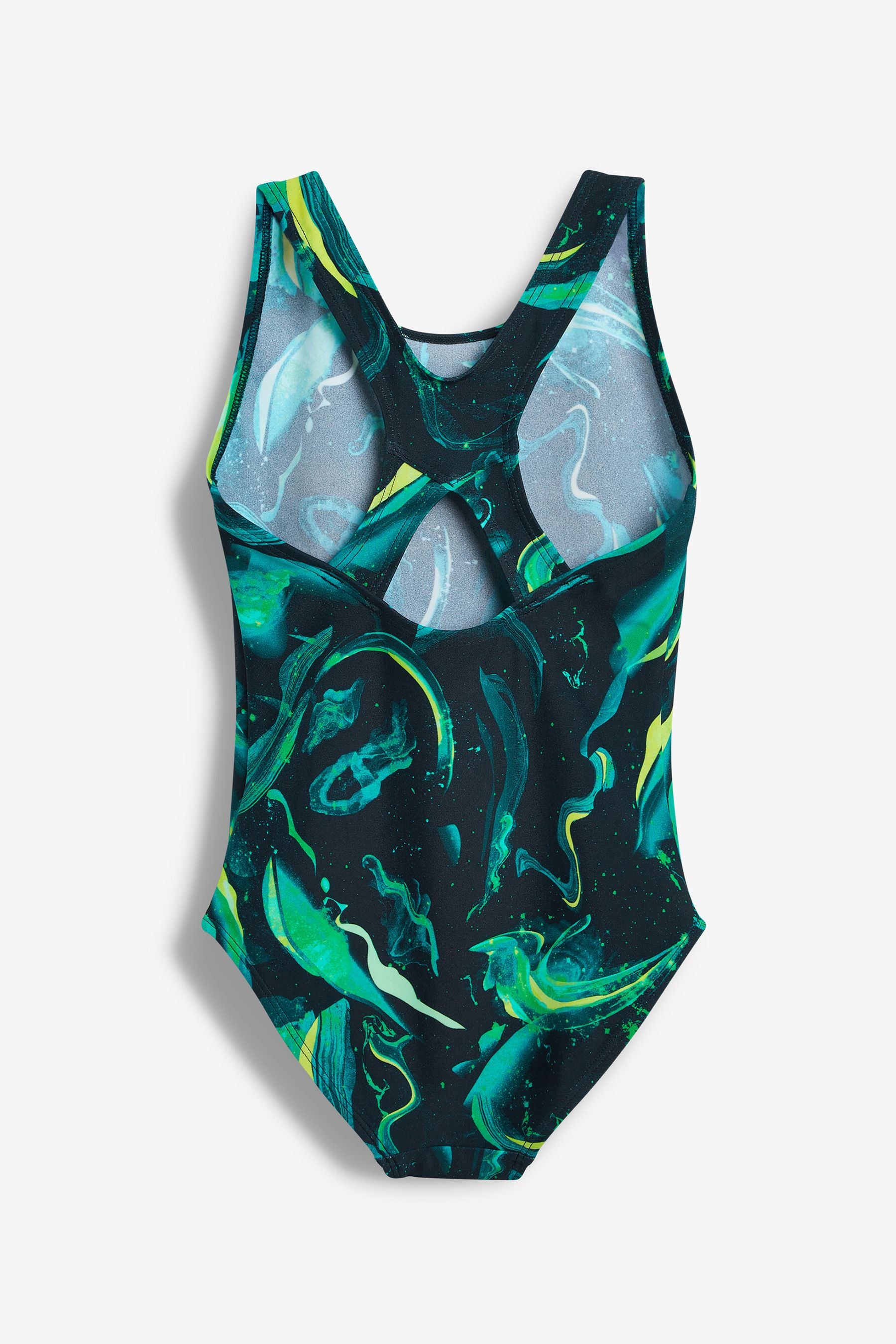 Green Sports Swimsuit (3-16yrs)