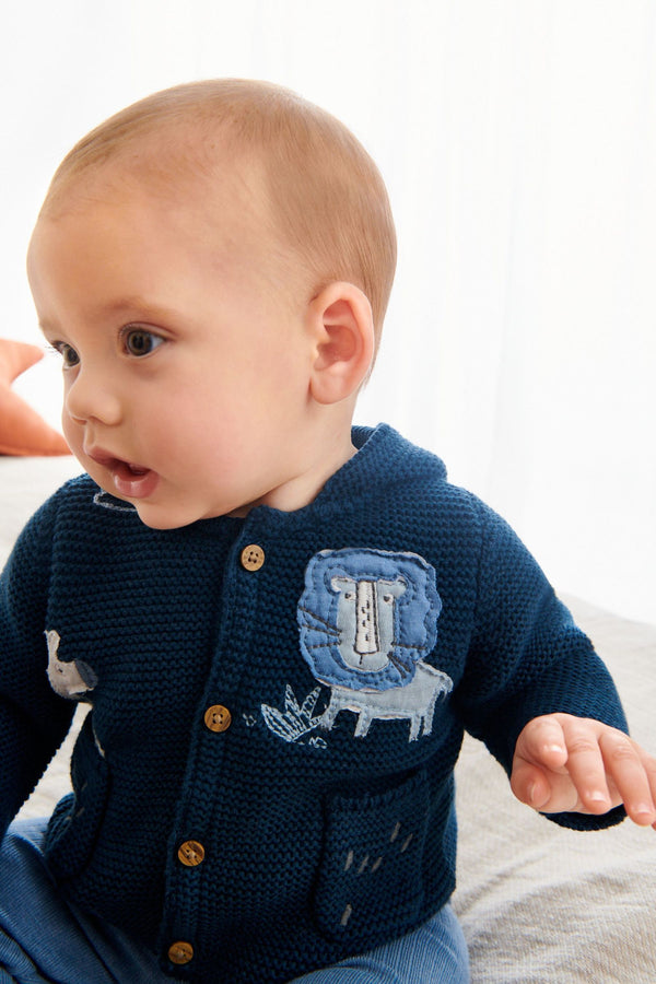 Navy Blue Baby Knitted Cardigan (0mths-2yrs)