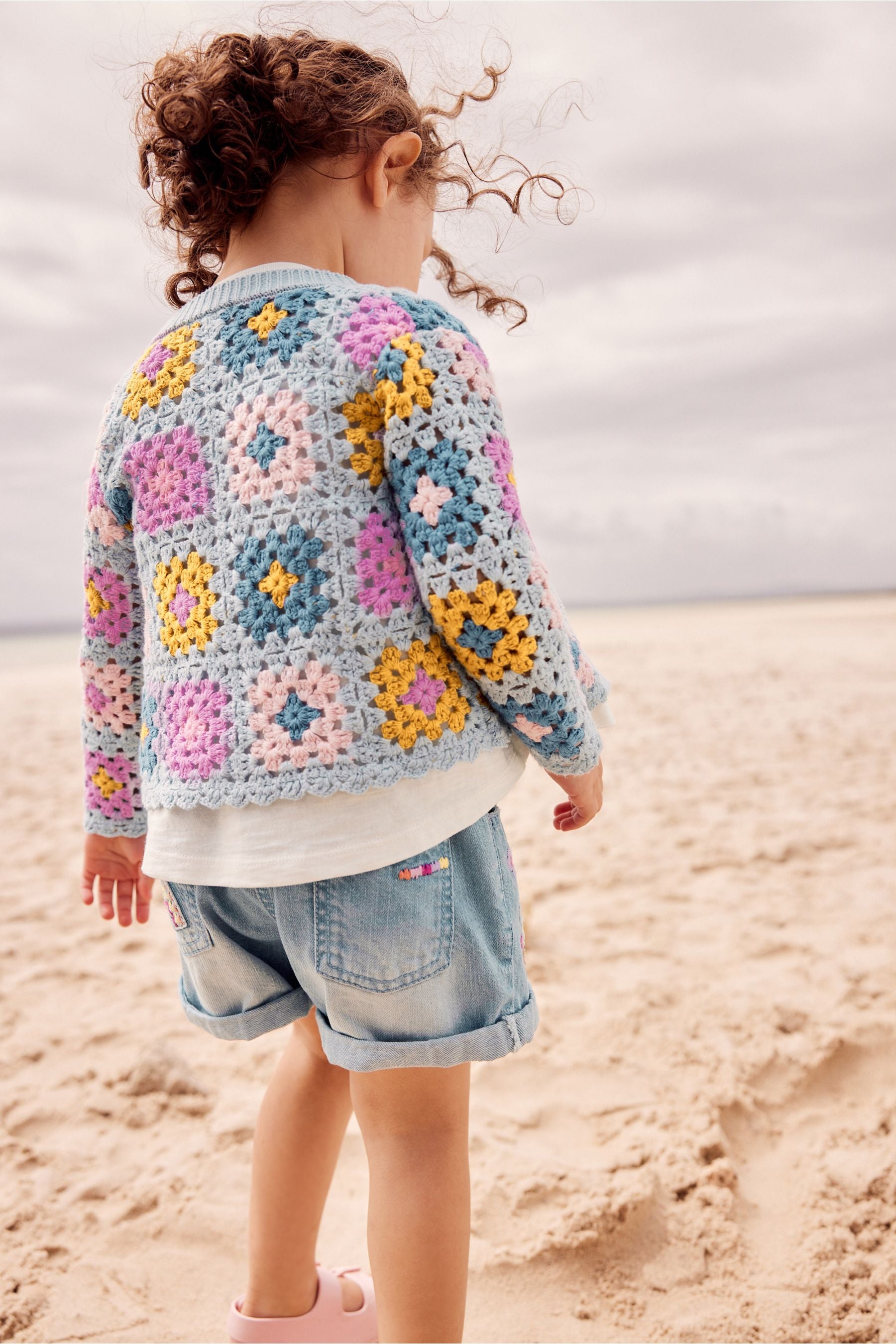 Blue Crochet Cardigan (3mths-7yrs)