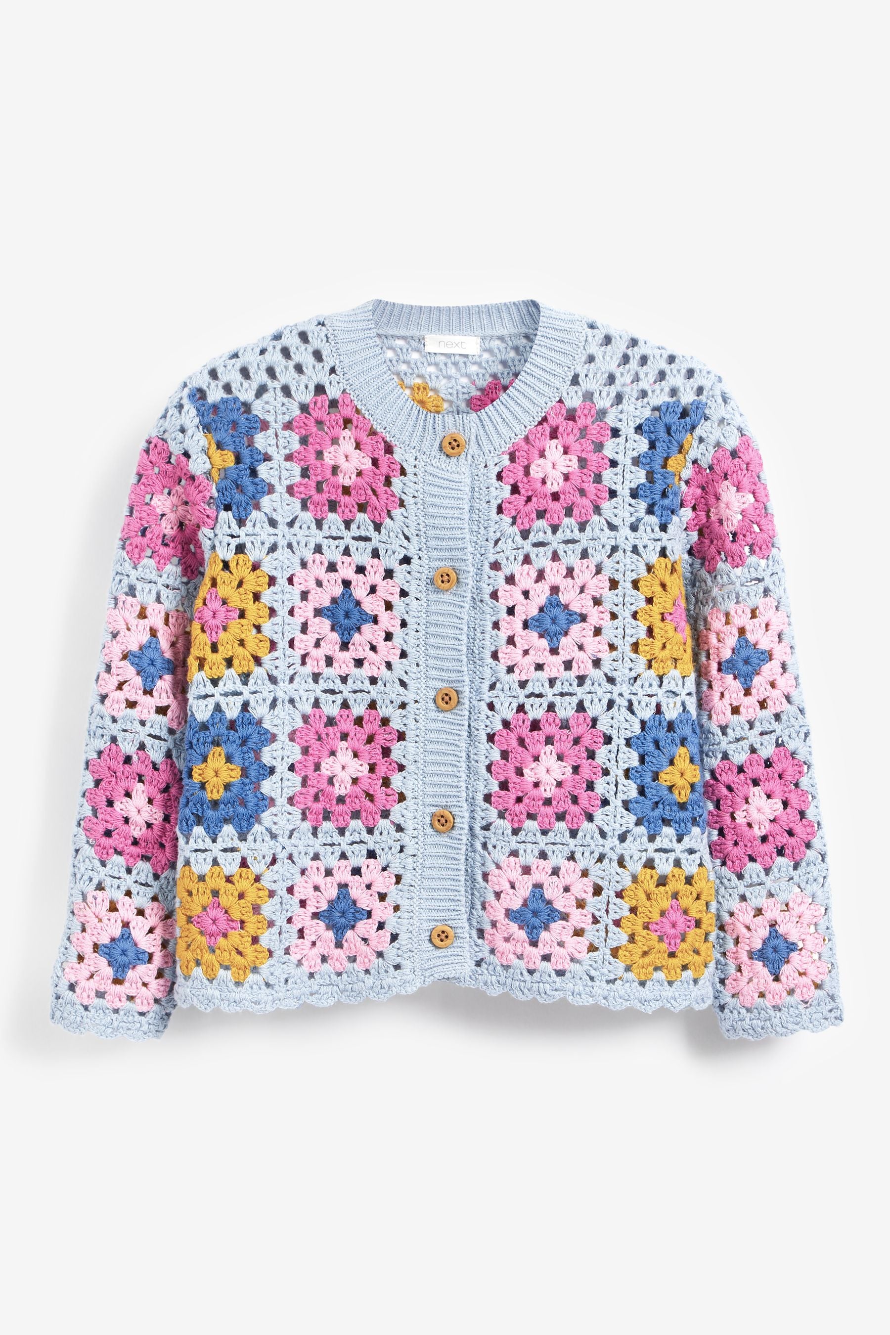 Blue Crochet Cardigan (3mths-7yrs)