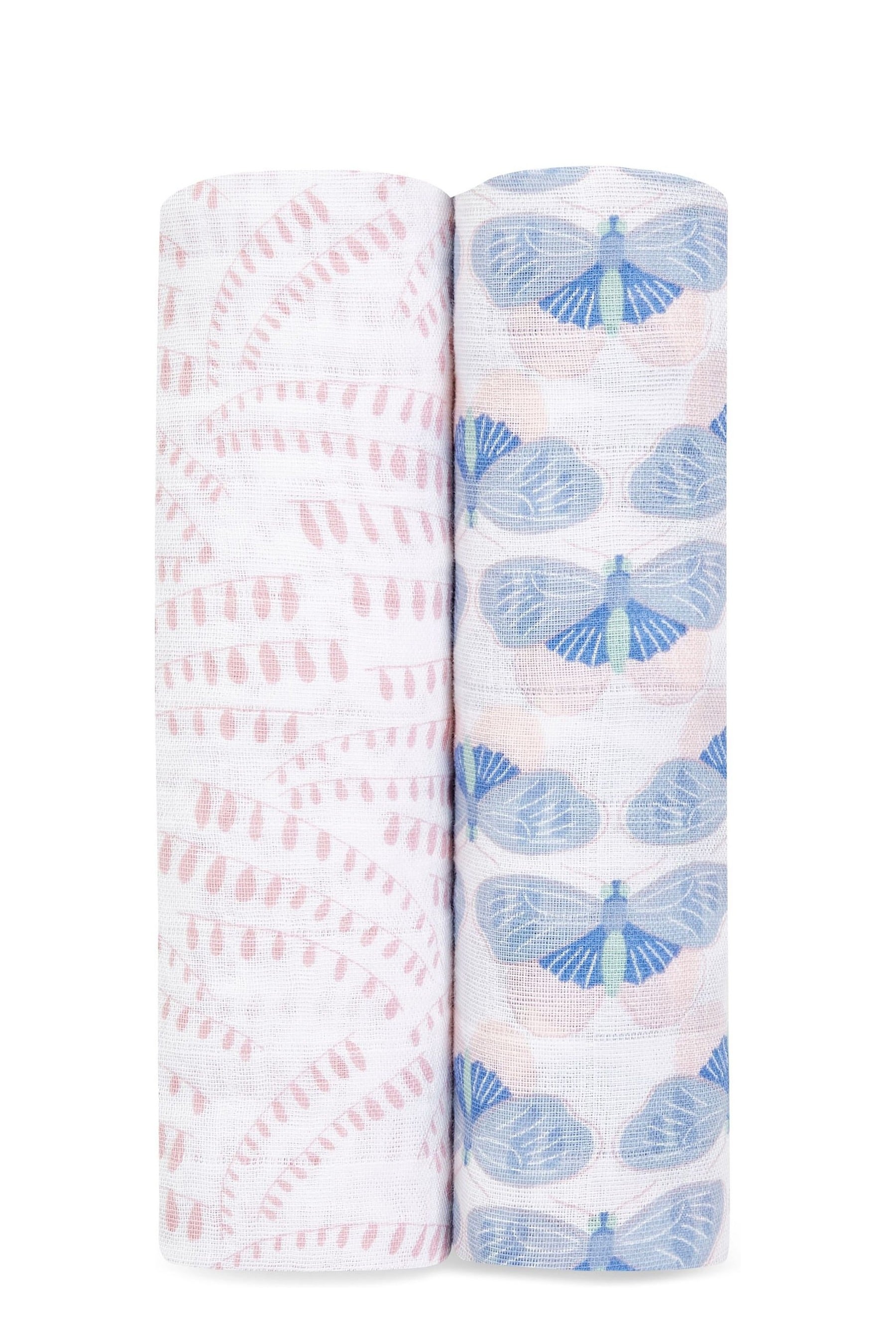 Pink aden + anais Kids Large Cotton Muslin Blankets 2 Pack Deco