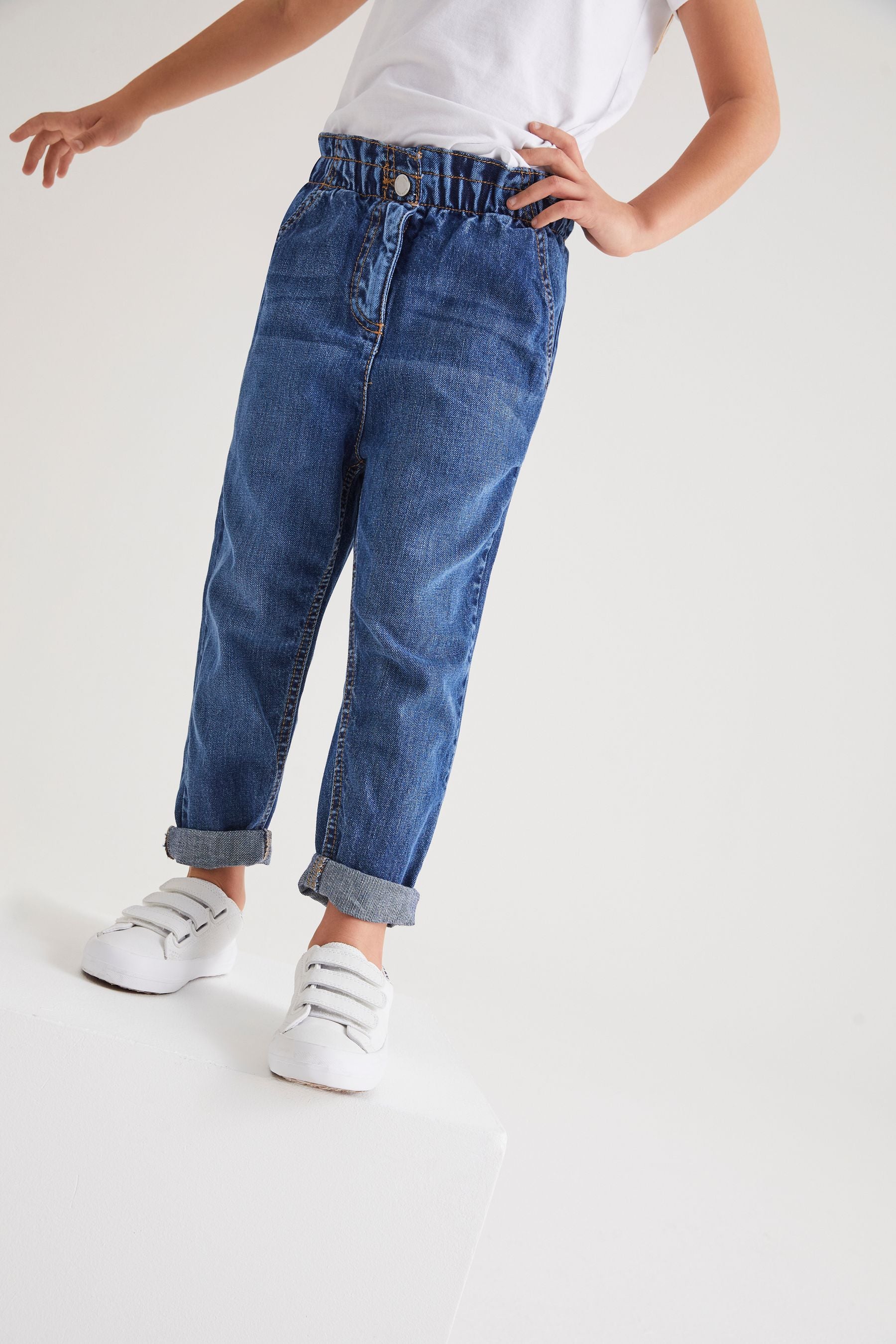 Dark Wash Gathered Waist Jeans (3-16yrs)