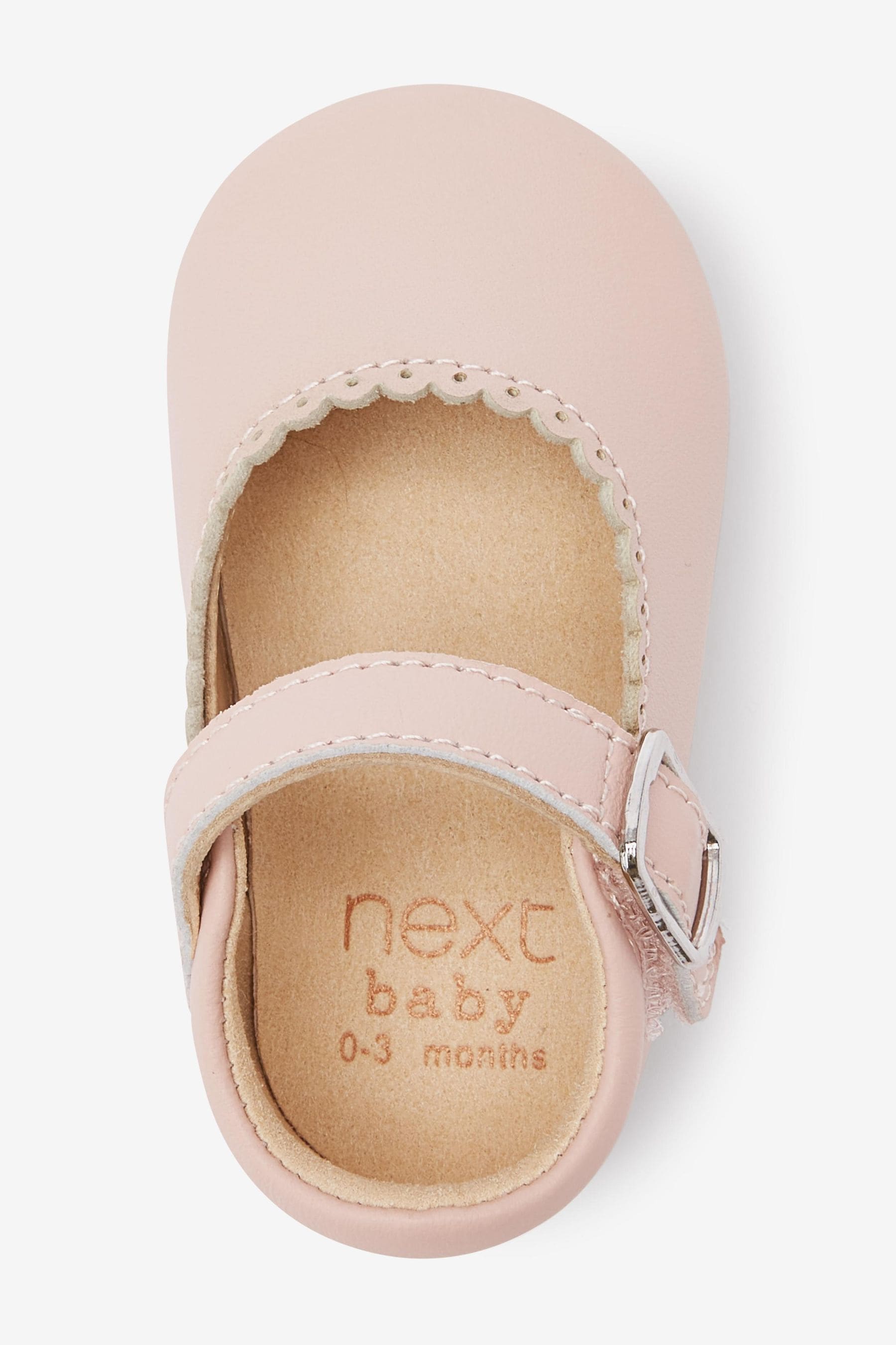 Pink Leather Occasion Mary Jane Baby Shoes (0-18mths)