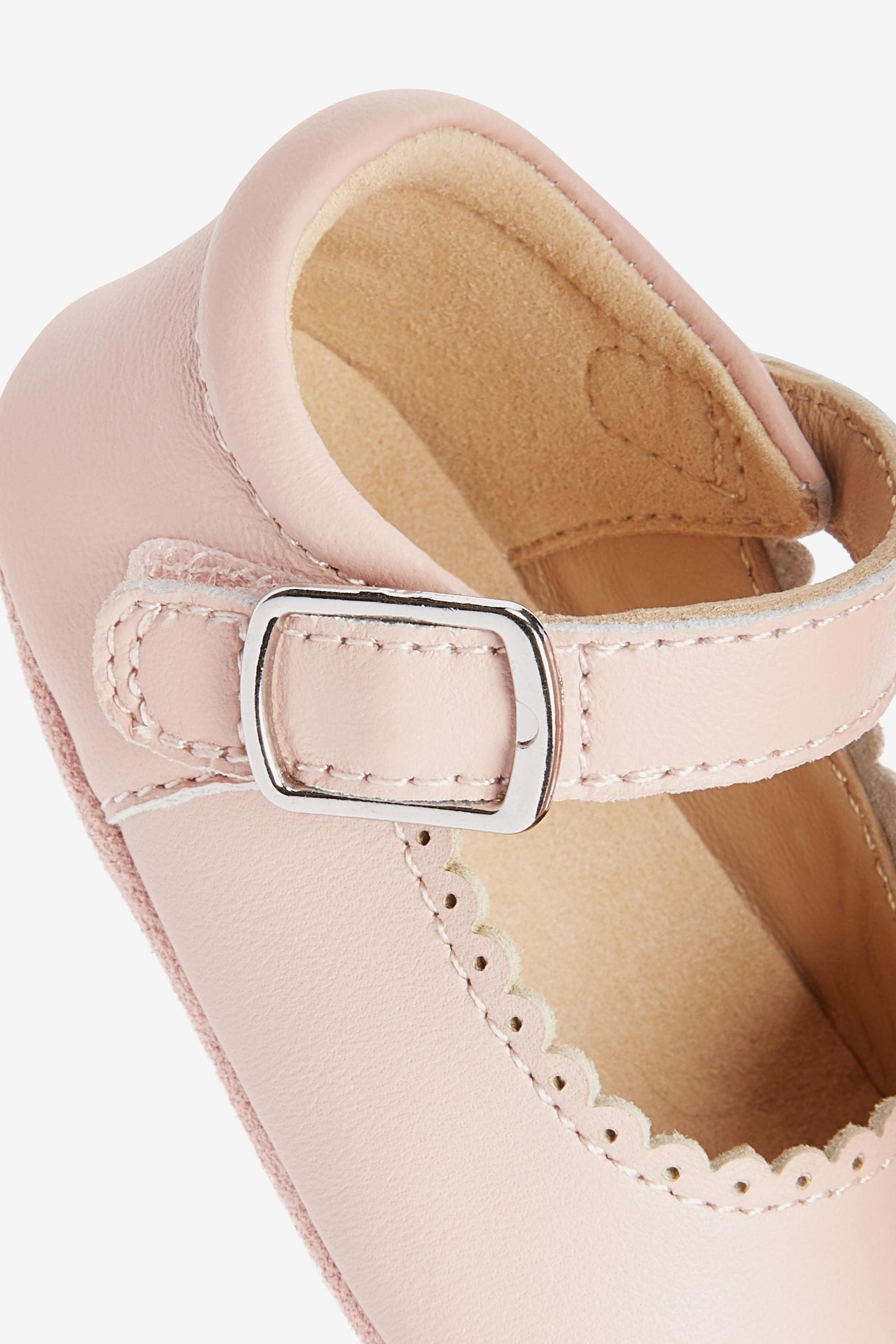 Pink Leather Occasion Mary Jane Baby Shoes (0-18mths)