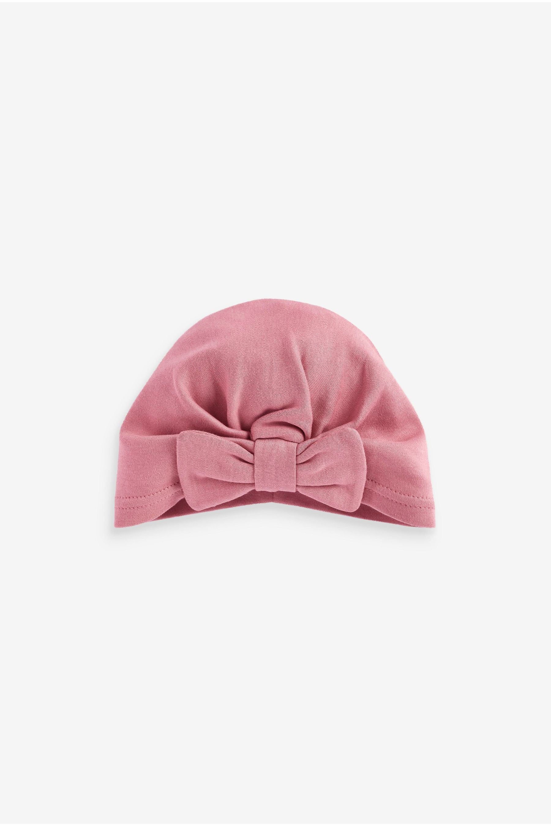 Pink Baby Bow Turban Hats 2 Pack (0mths-2yrs)